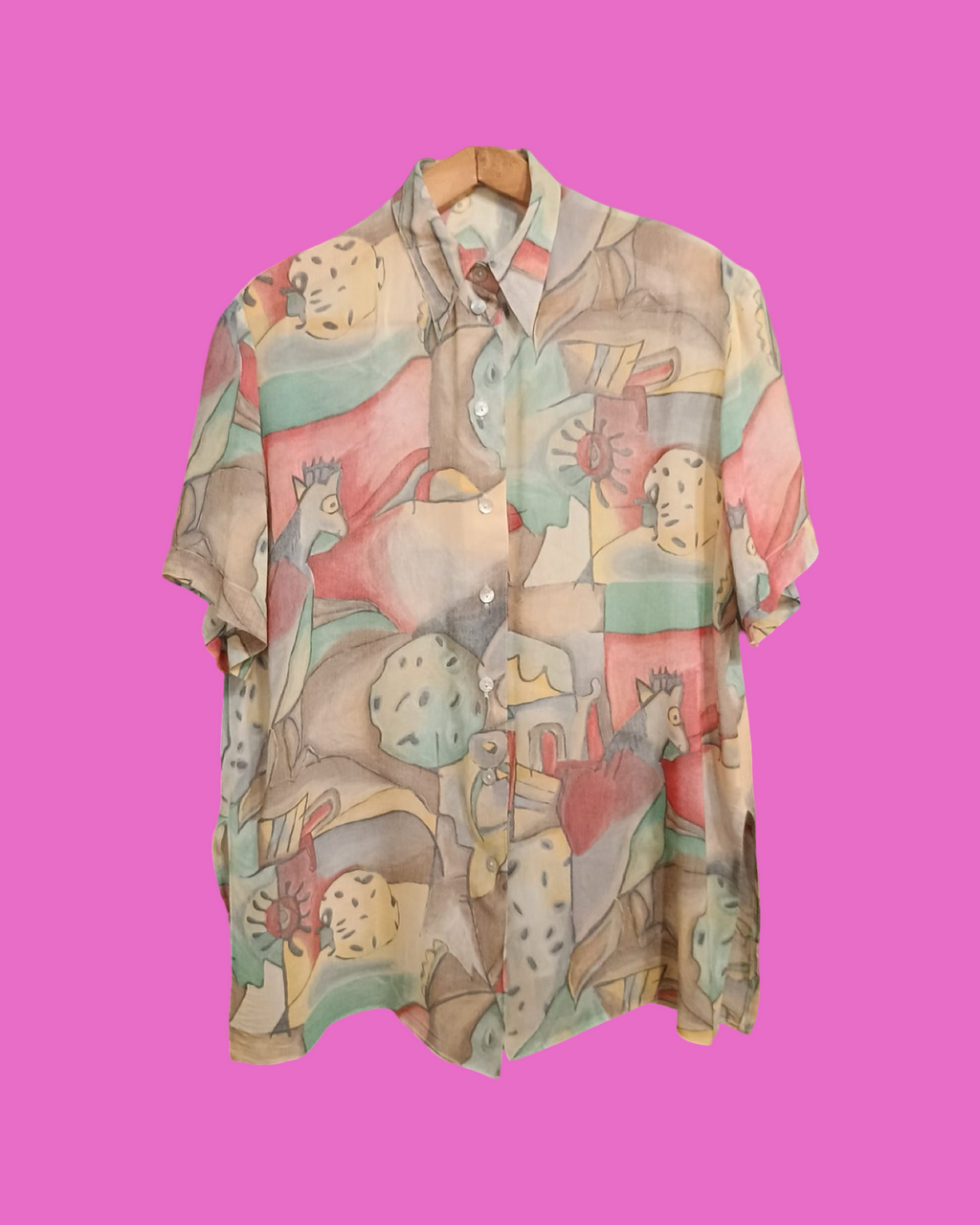 Vintage Multicolor Fantasy 90's Shirt Unisex Size L