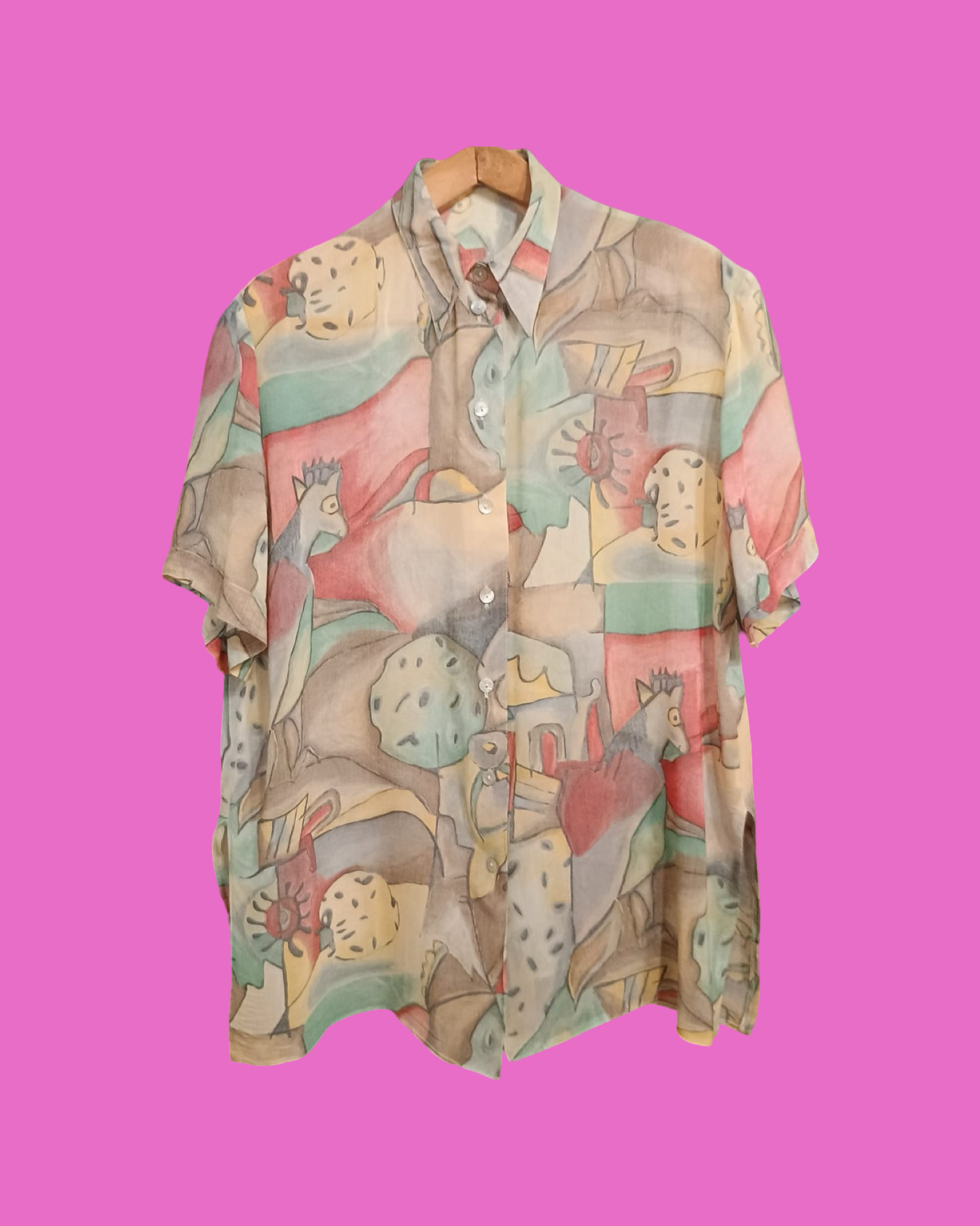 Vintage Multicolor Fantasy 90's Shirt Unisex Size L