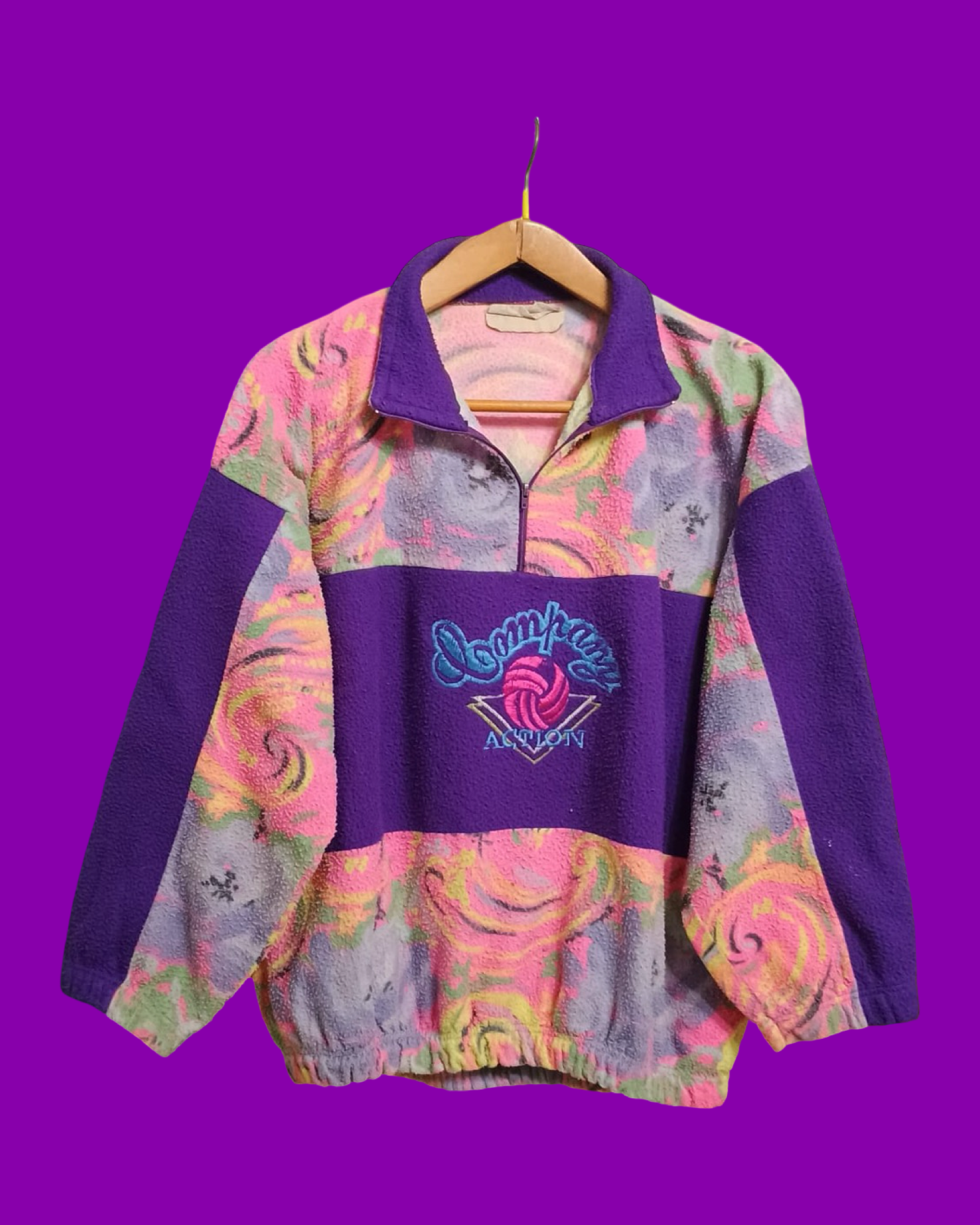 Vintage Multicolor Fantasy 90's Fleece Unisex Size M