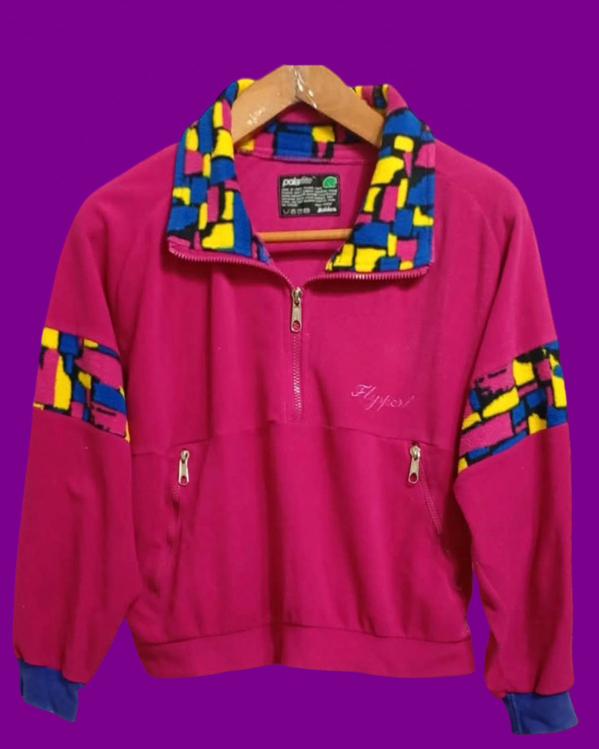 Vintage Multicolor Fantasy 90's Fleece Woman Size M