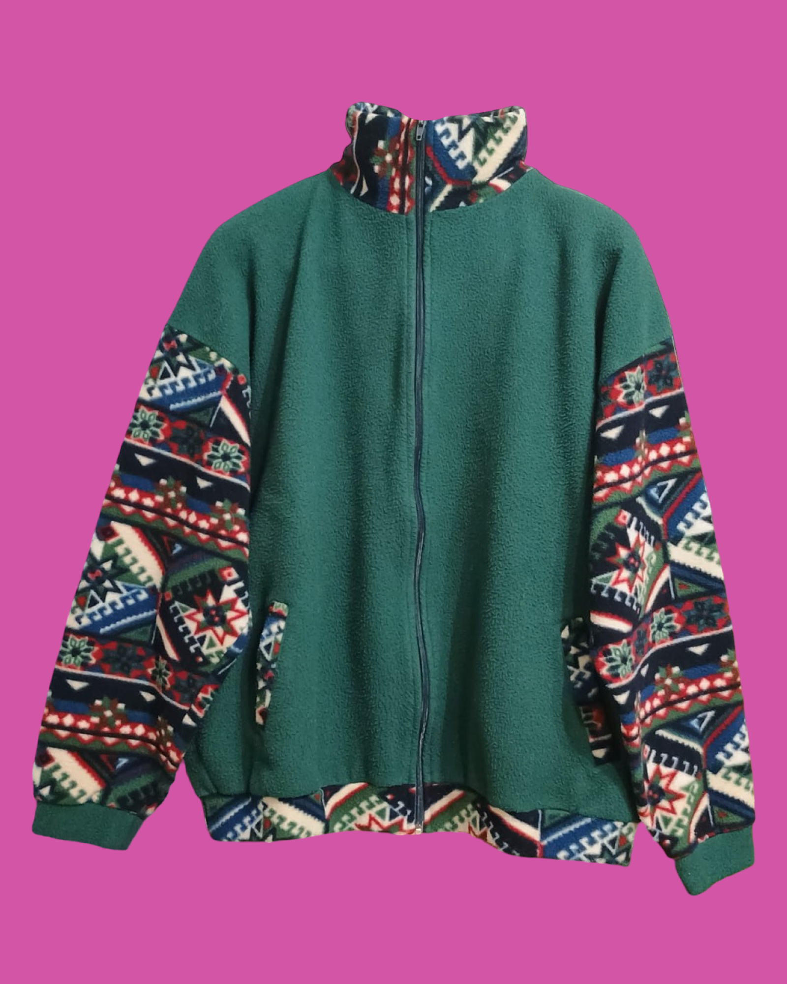 Vintage Multicolor Fantasy 90's Fleece Unisex Size L