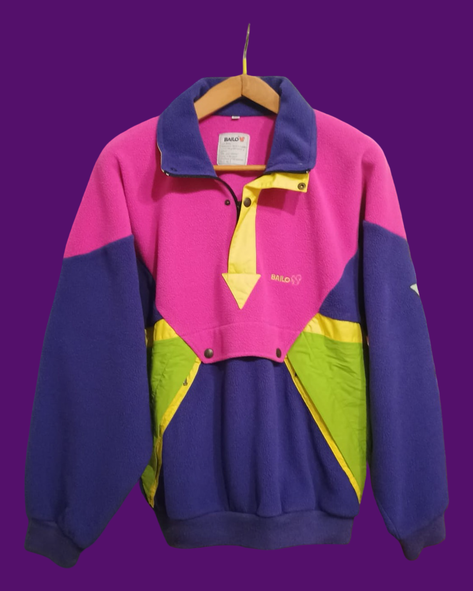 Vintage Multicolor Fantasy 90's Bailo Fleece Unisex Size L