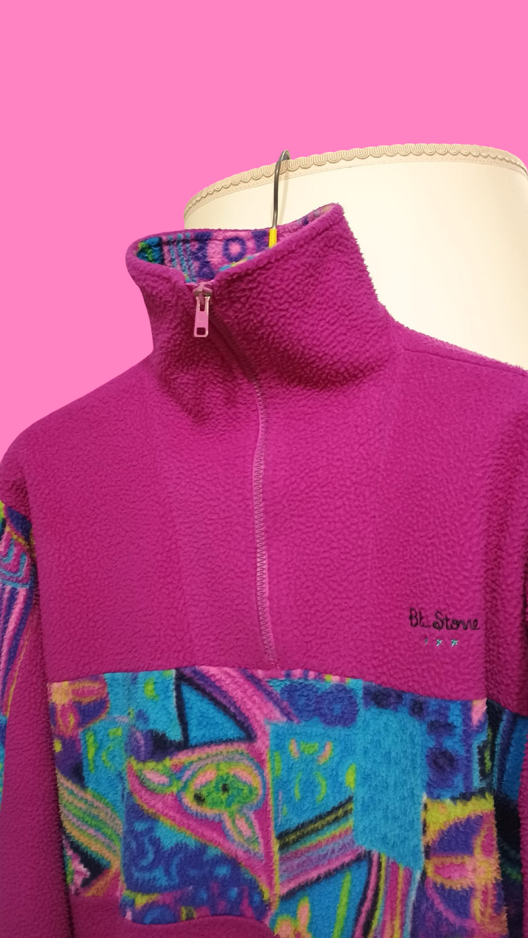 Sweatshirt Vintage Multicolor A Fantasia Anni 90 Unisex Size XL