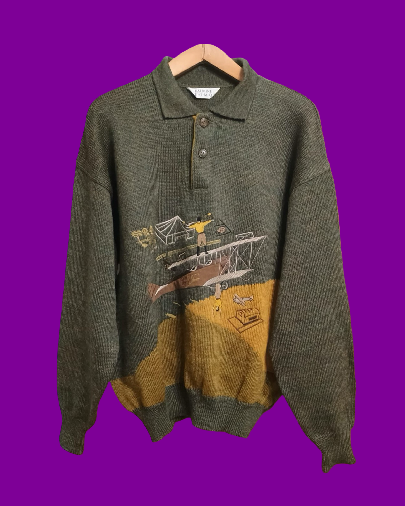 Vintage Multicolor Fantasy 90's Sweater Unisex Size L