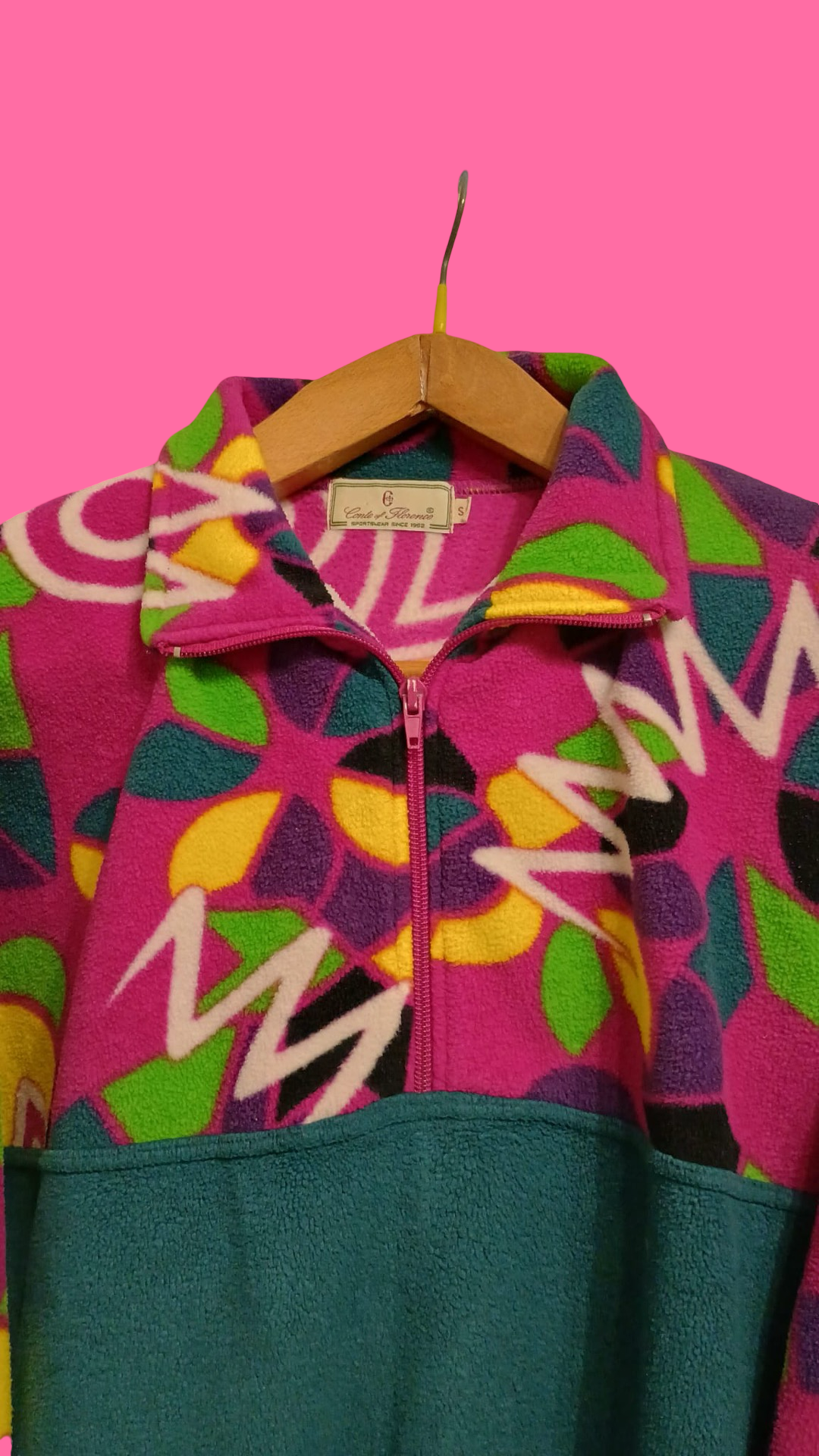 Vintage Multicolor Fantasy 90's Fleece Woman Size S