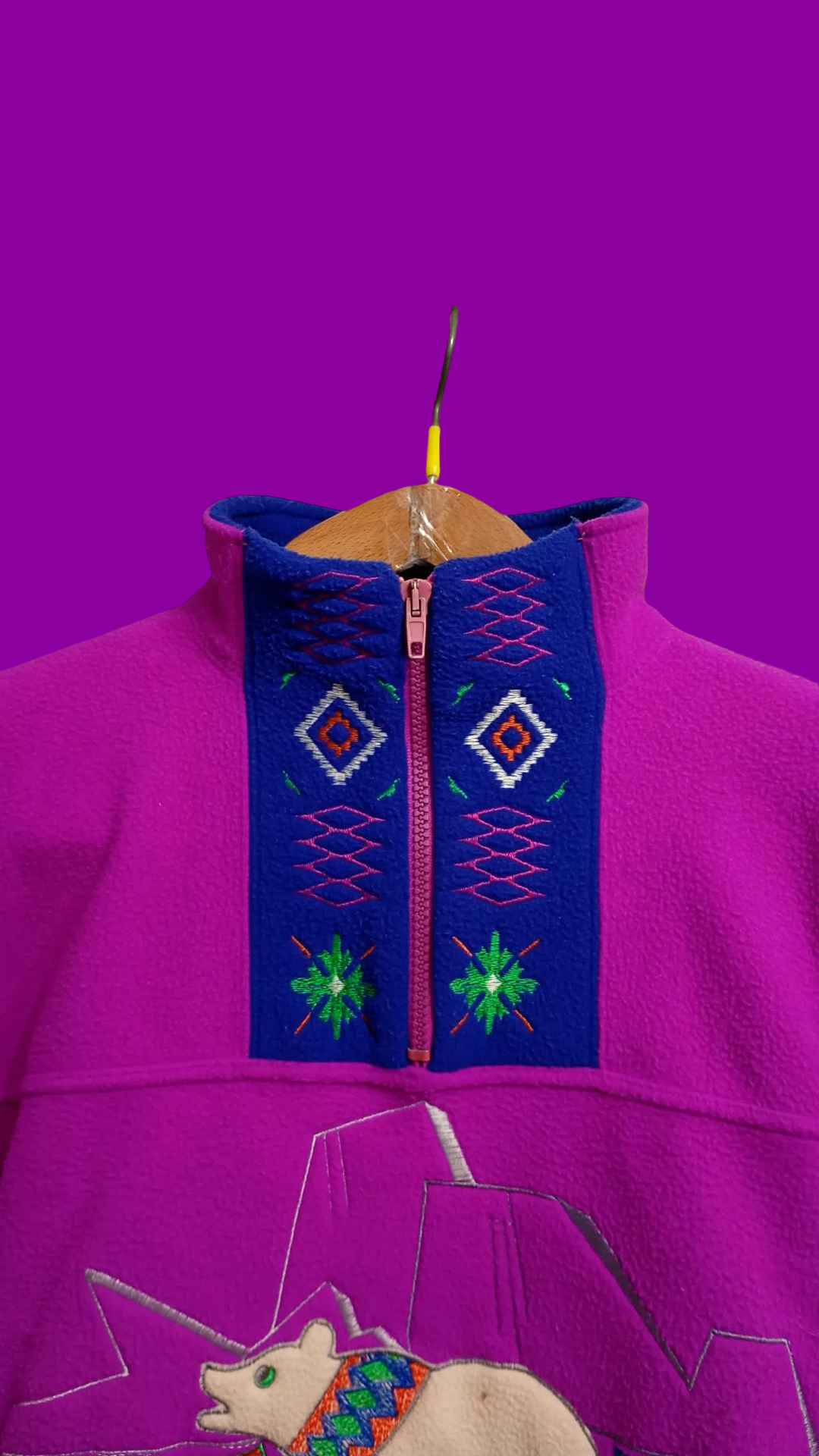 Vintage Multicolor Fantasy 90's Fleece Woman Size S