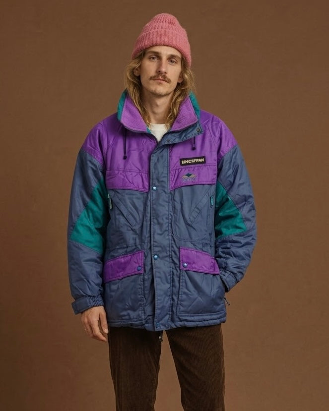 Vintage Multicolor Fantasy 90's Rare Snow Jacket Unisex Size XL