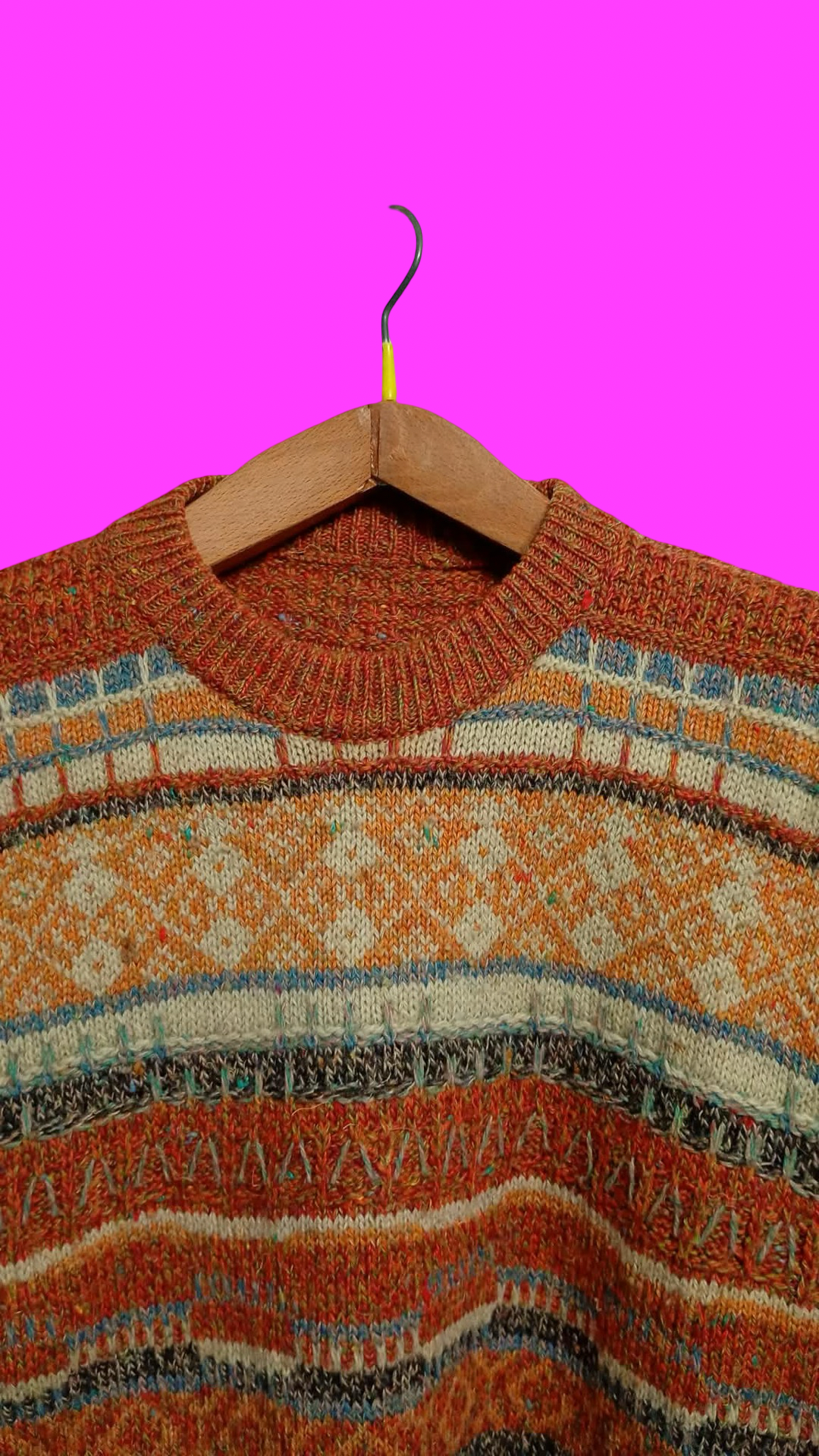 Vintage Multicolor Fantasy 90's Sweater Unisex Size L