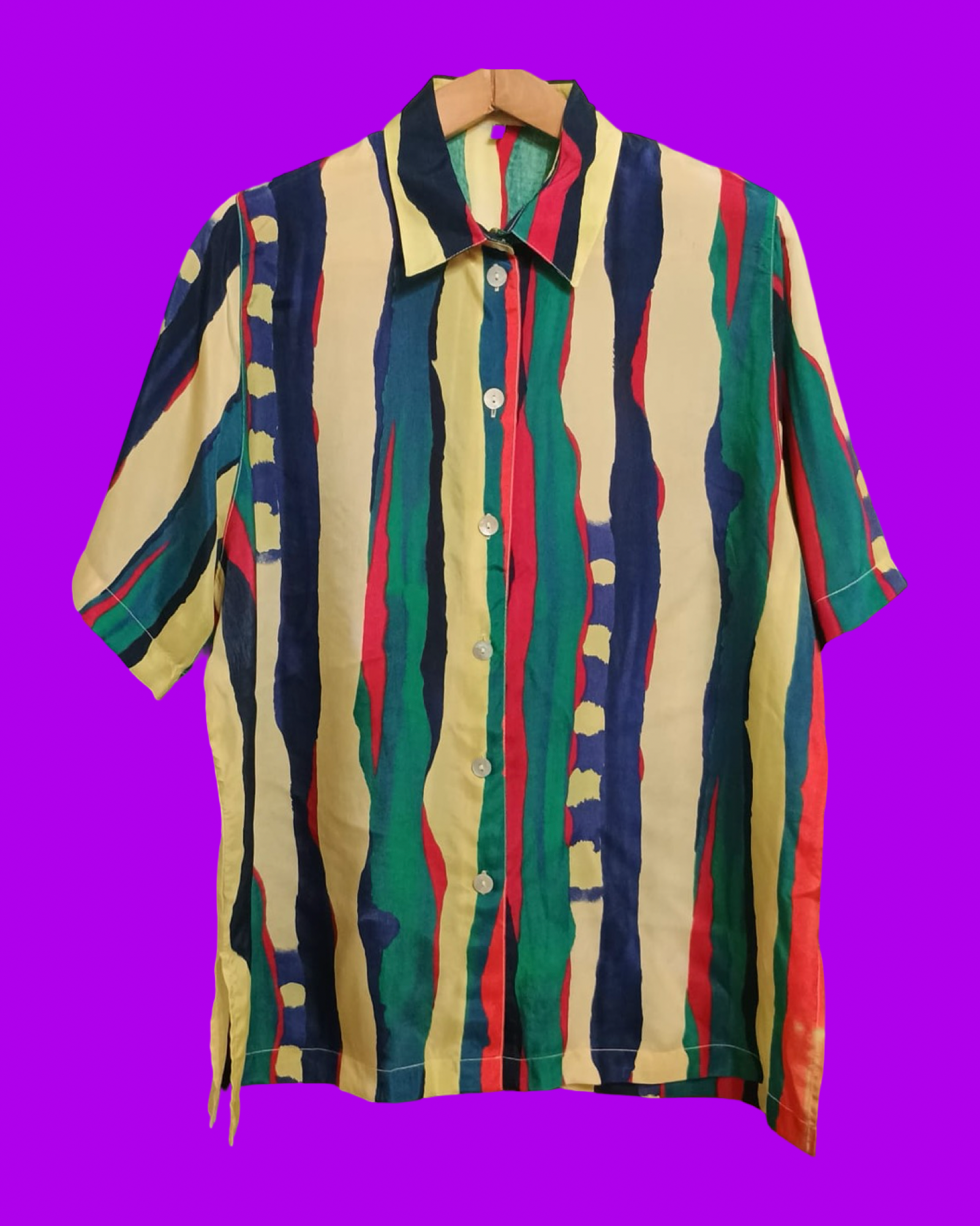 Vintage Style Multicolor Fantasy Shirt Unisex Size L