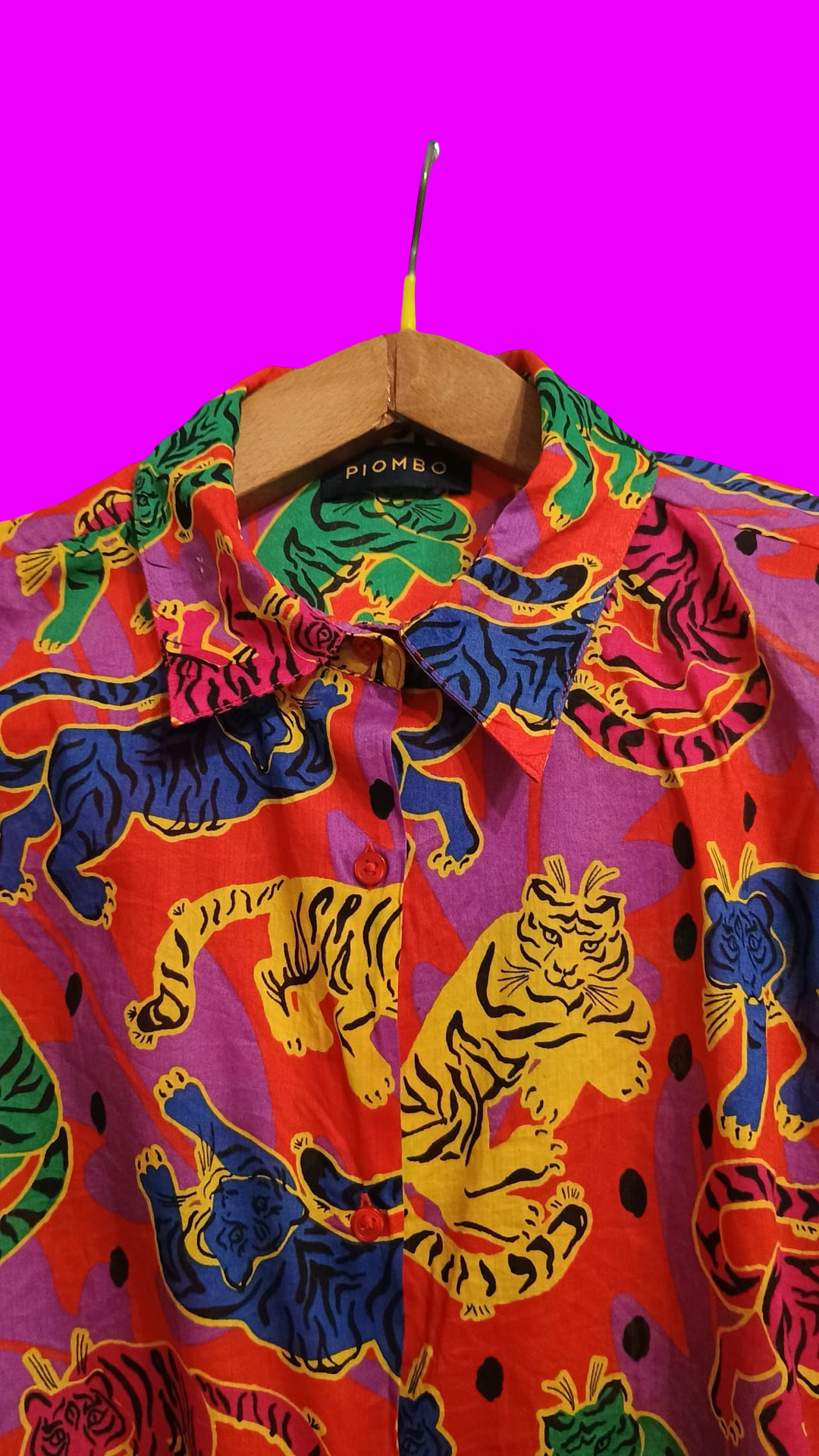 Vintage Multicolor Fantasy 90's Shirt Woman Size M
