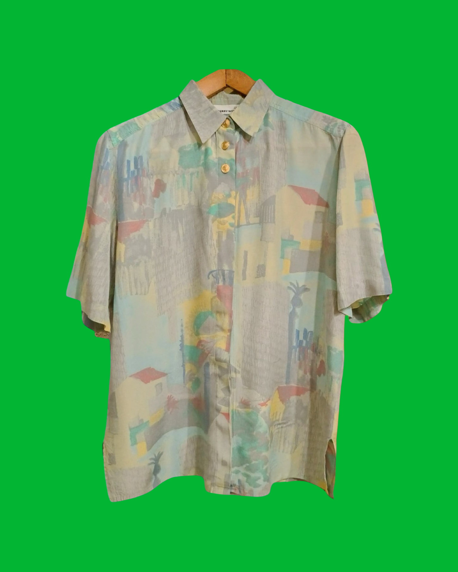 Vintage Multicolor Fantasy 90's Shirt Woman Size M