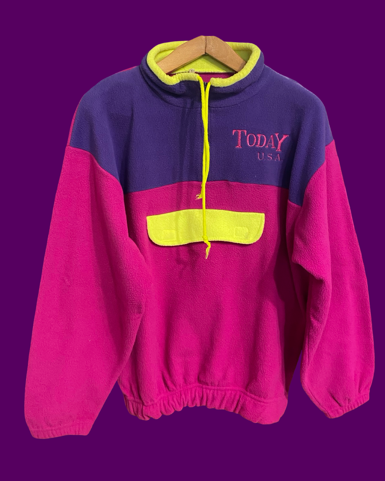 Vintage Multicolor Fantasy 90's Fleece Unisex Size M