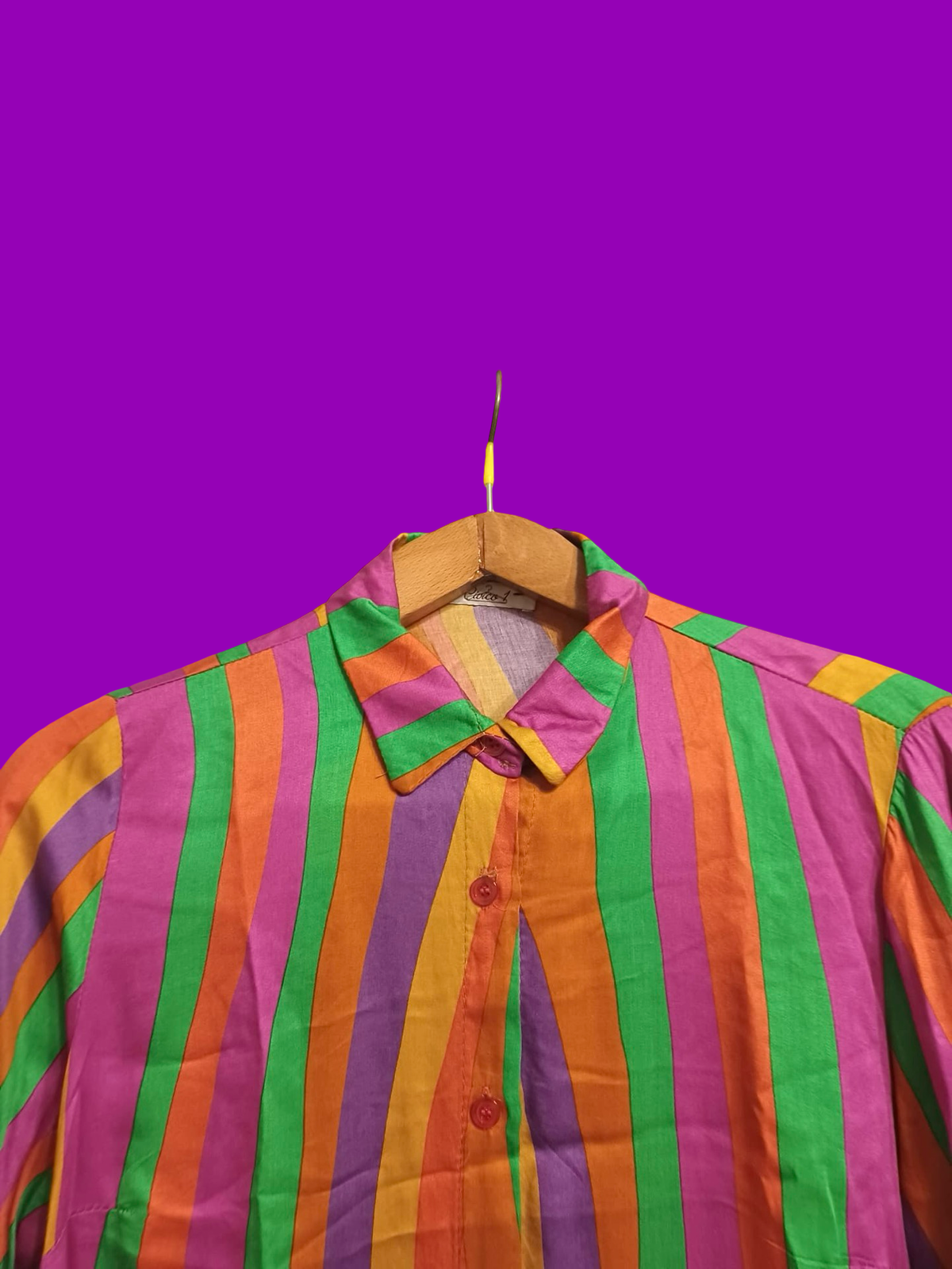 Vintage Multicolor Fantasy 90's Shirt Woman Size L
