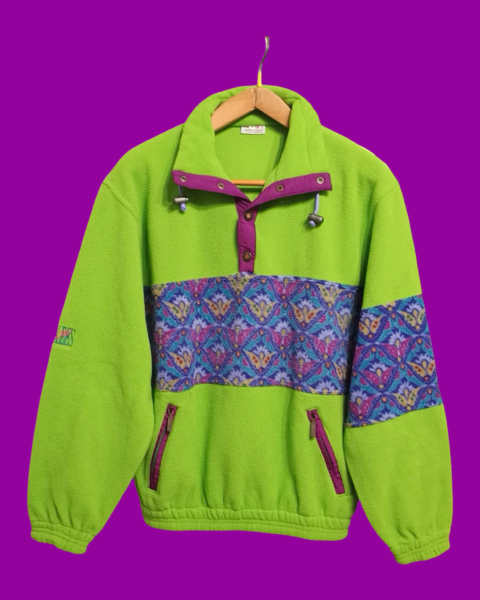 Vintage Multicolor Fantasy 90's Fleece Unisex Size M