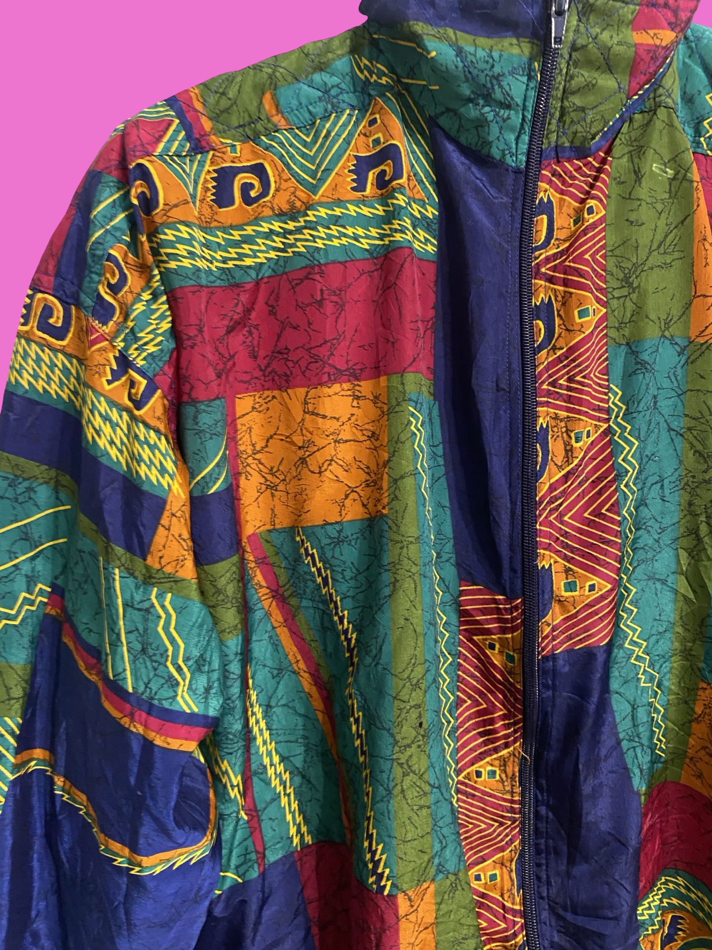 Vintage Multicolor Fantasy 90's Spring Jacket Unisex Size M