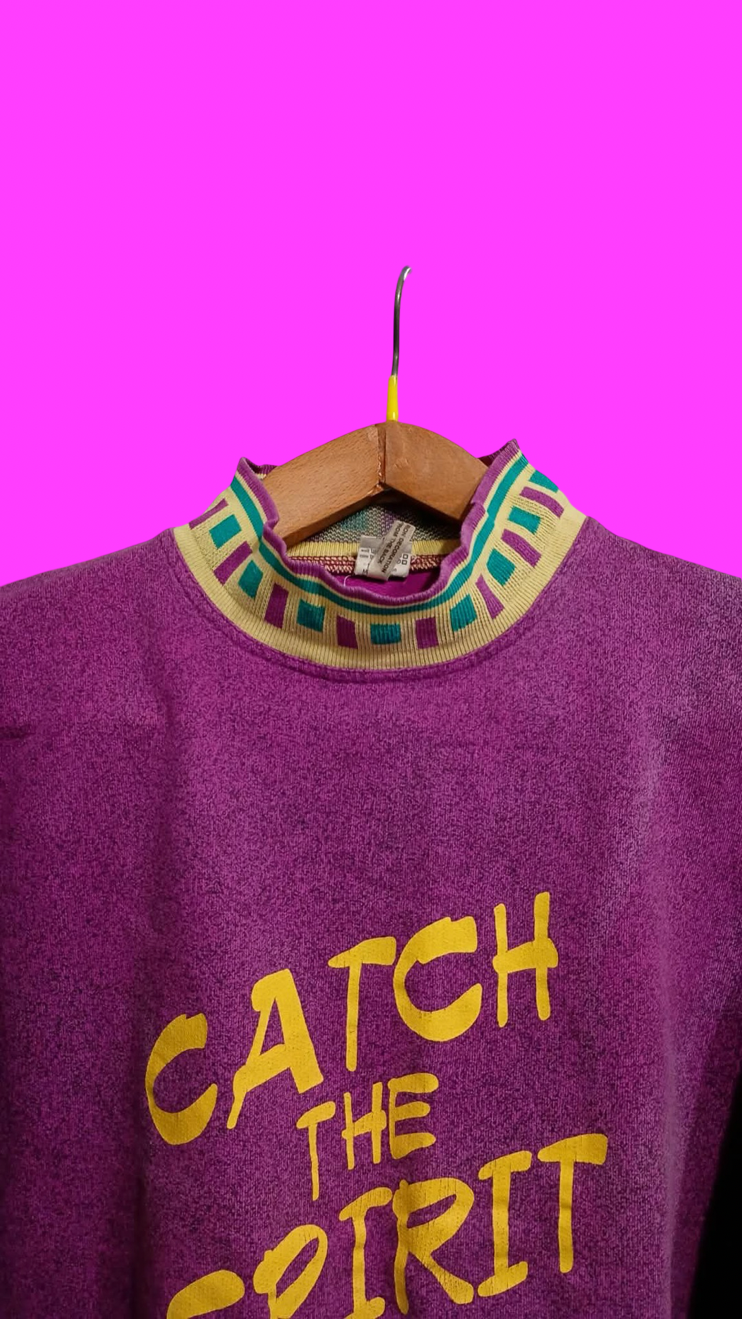 Vintage Multicolor Fantasy 90's Rare Sweatshirt Woman Size M