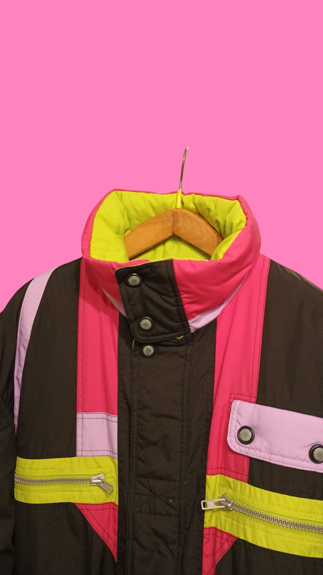 Vintage Multicolor Fantasy 90's Sergio Tacchini Snow Jacket Unisex Size L