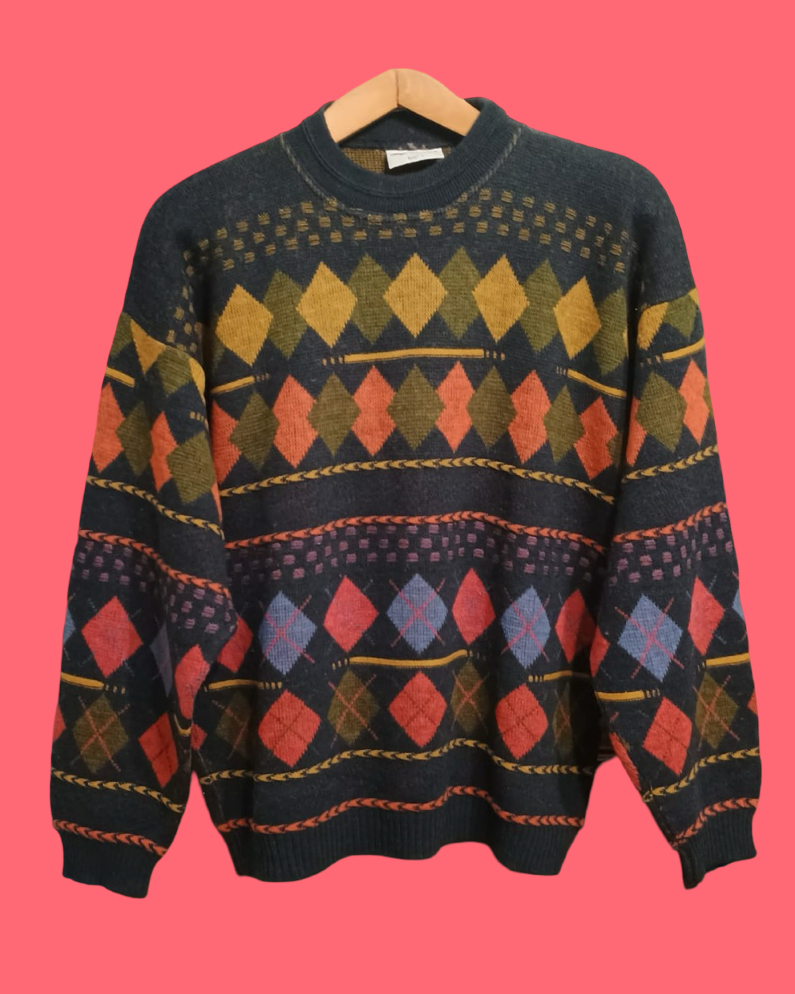 Vintage Multicolor Fantasy 90's Sweater Unisex Size M
