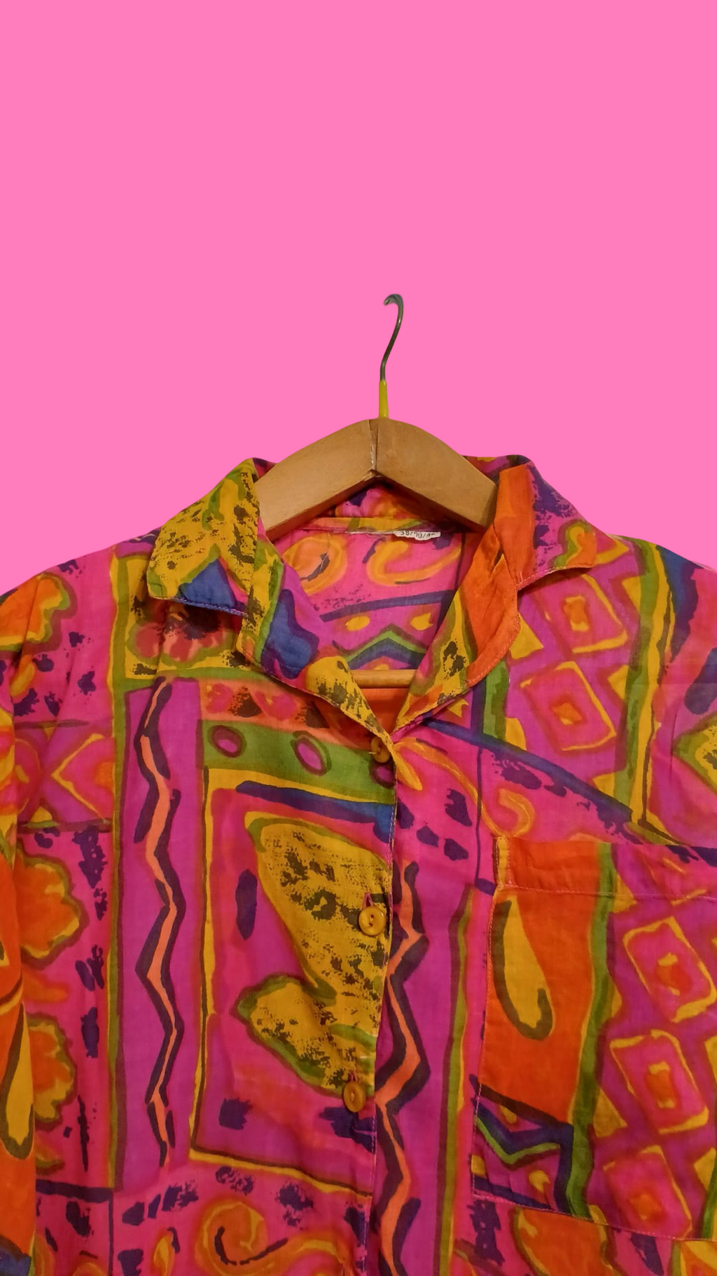Vintage Multicolor Fantasy 90's Shirt Woman Size L