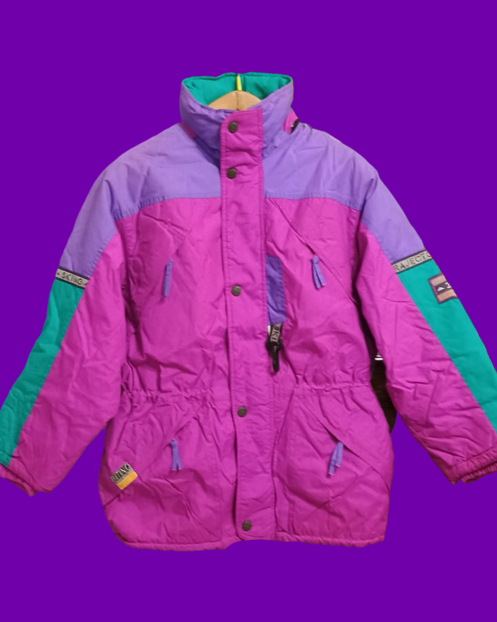 Vintage Multicolor Fantasy 90's Snow Jacket Woman Size L