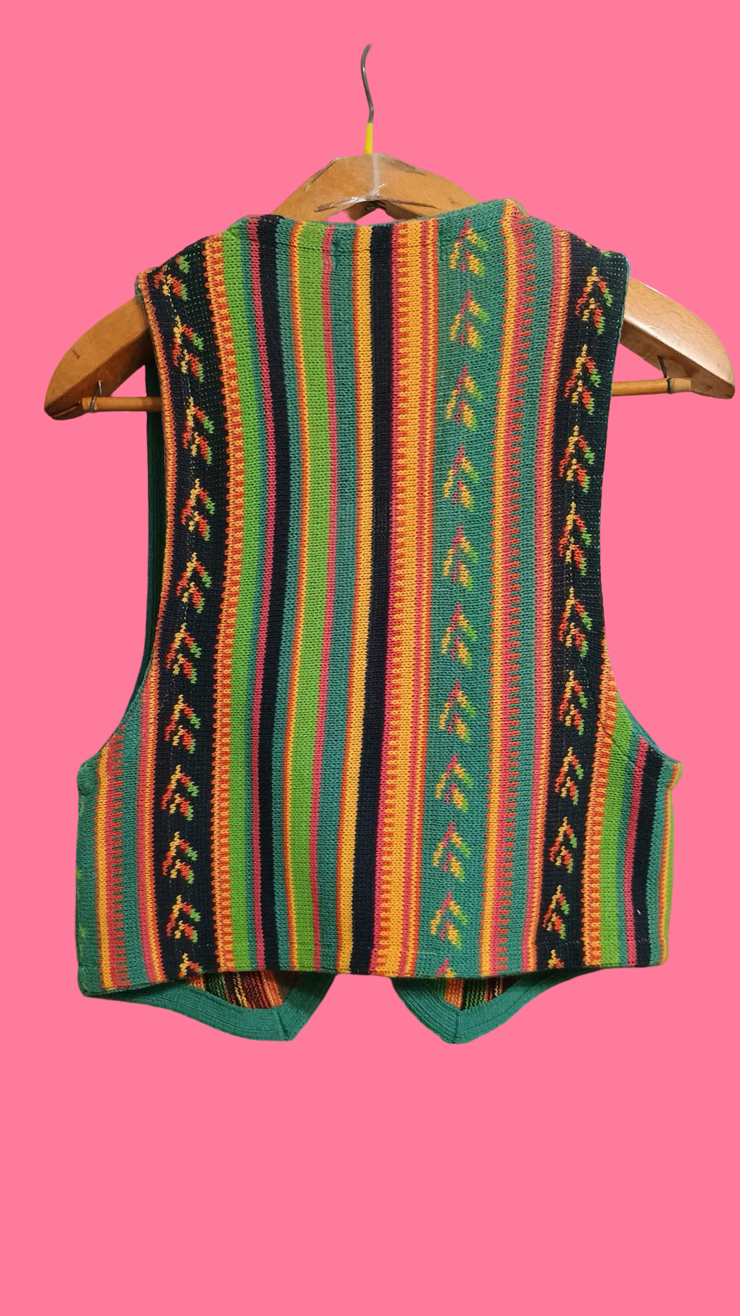 Vintage Multicolor Fantasy 90's Gilet Woman Size S