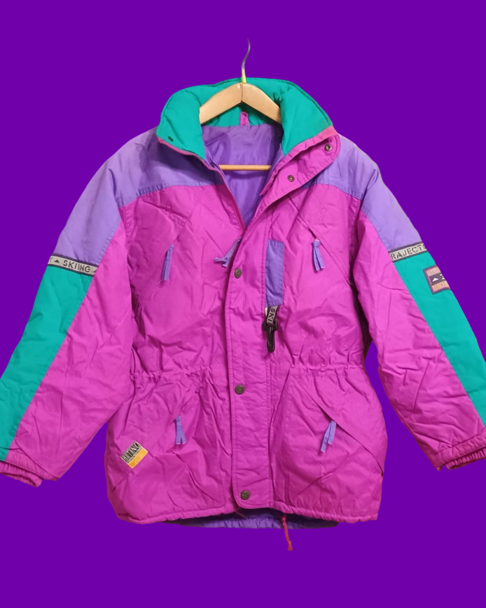 Vintage Multicolor Fantasy 90's Snow Jacket Woman Size L