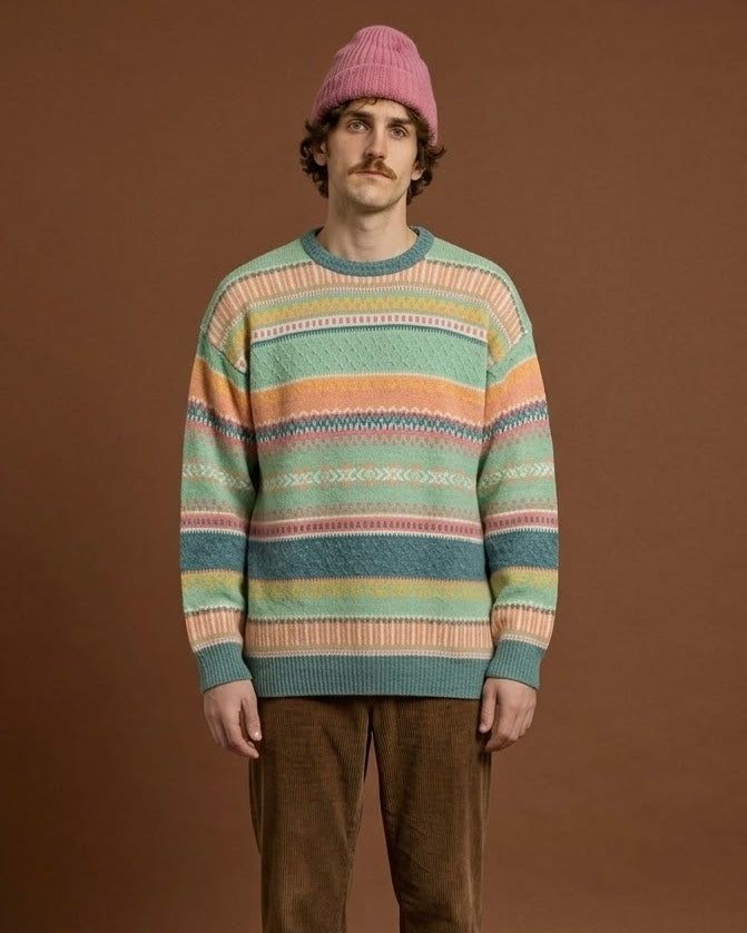 Vintage Multicolor Fantasy 90's Rare Sweater Unisex Size L