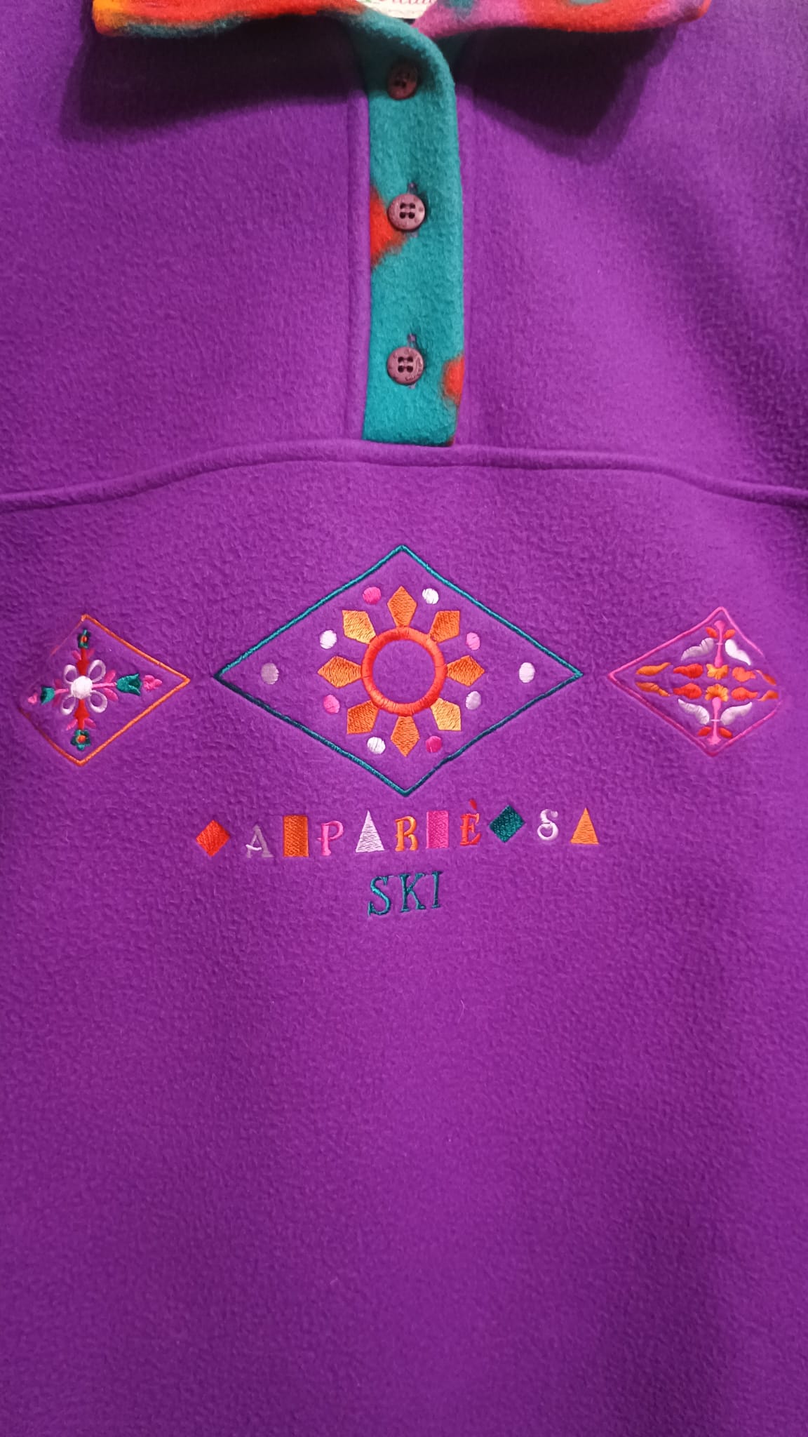 Vintage Multicolor Fantasy 90's Fleece Woman Size M