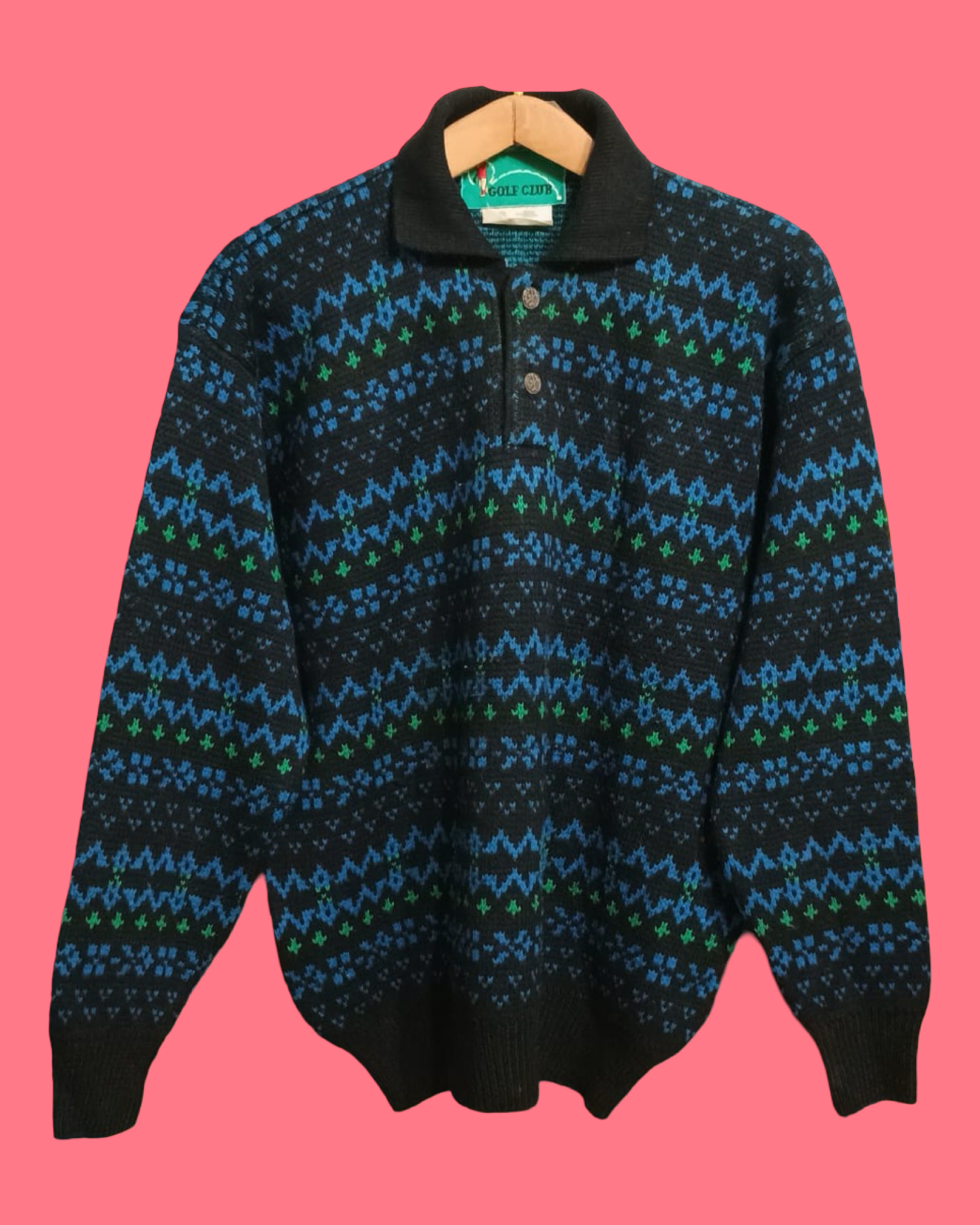 Vintage Multicolor Fantasy 90's Sweater Unisex Size M