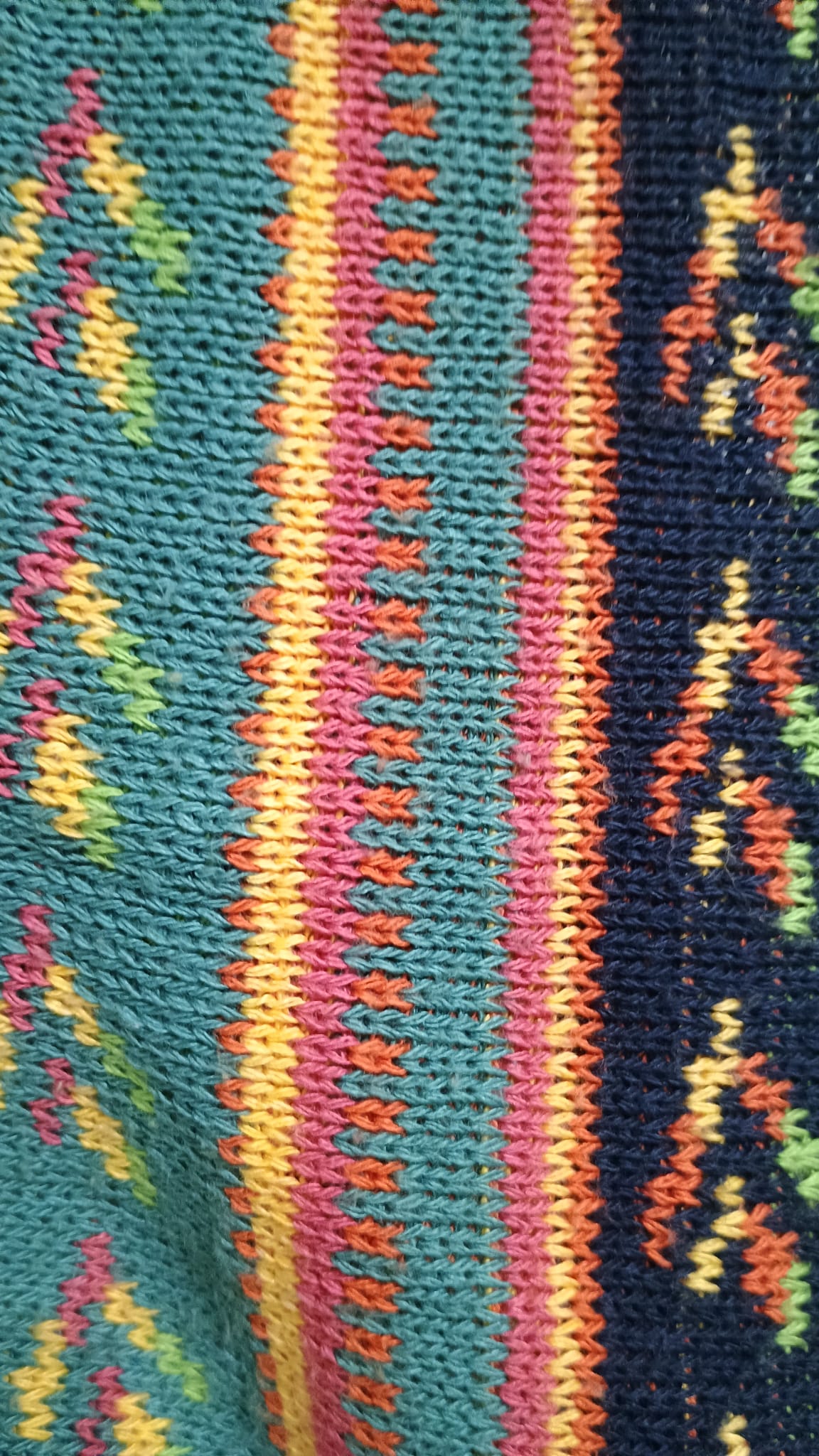 Vintage Multicolor Fantasy 90's Gilet Woman Size S