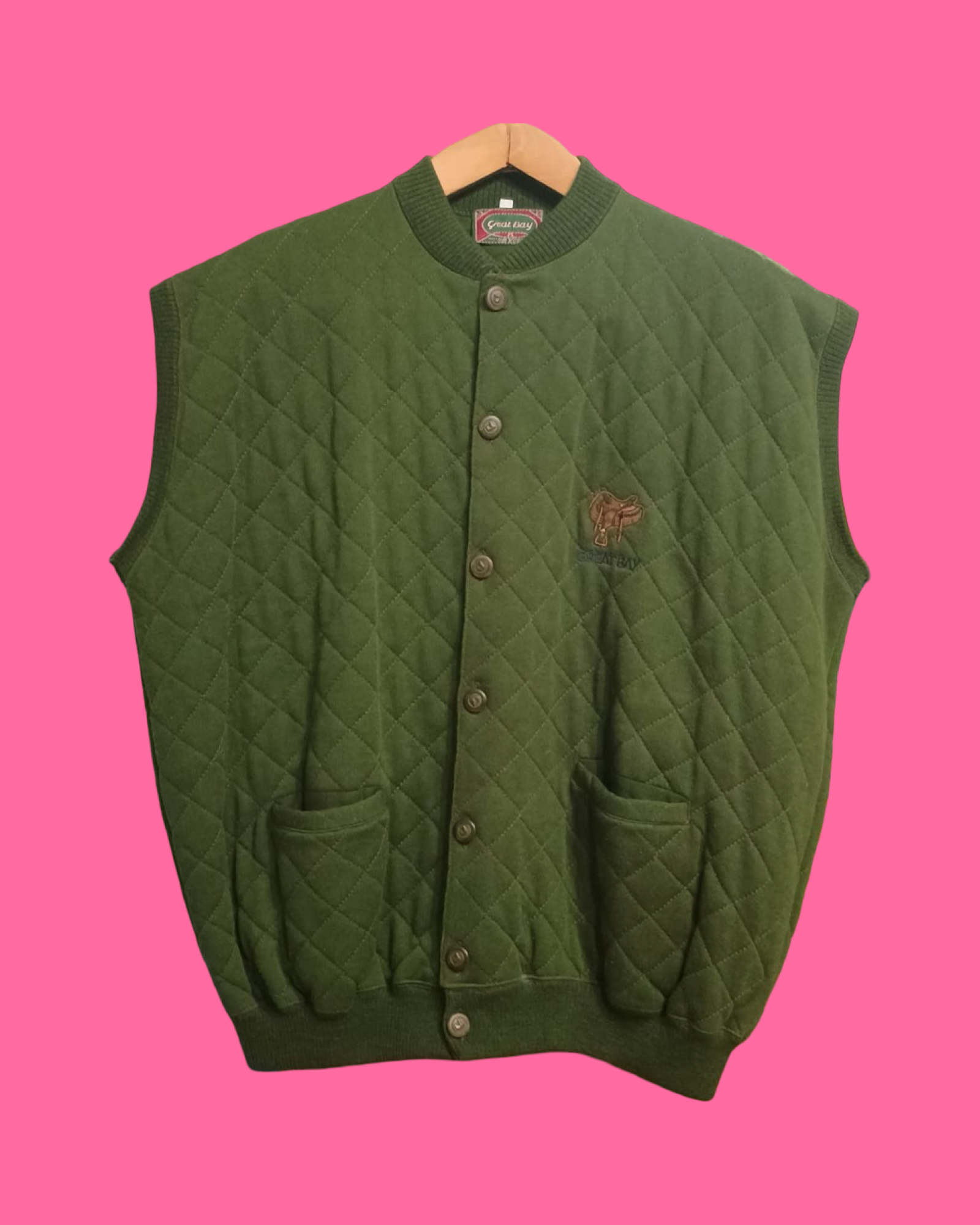 Vintage Multicolor Fantasy 90's Fleece Gilet Unisex Size L