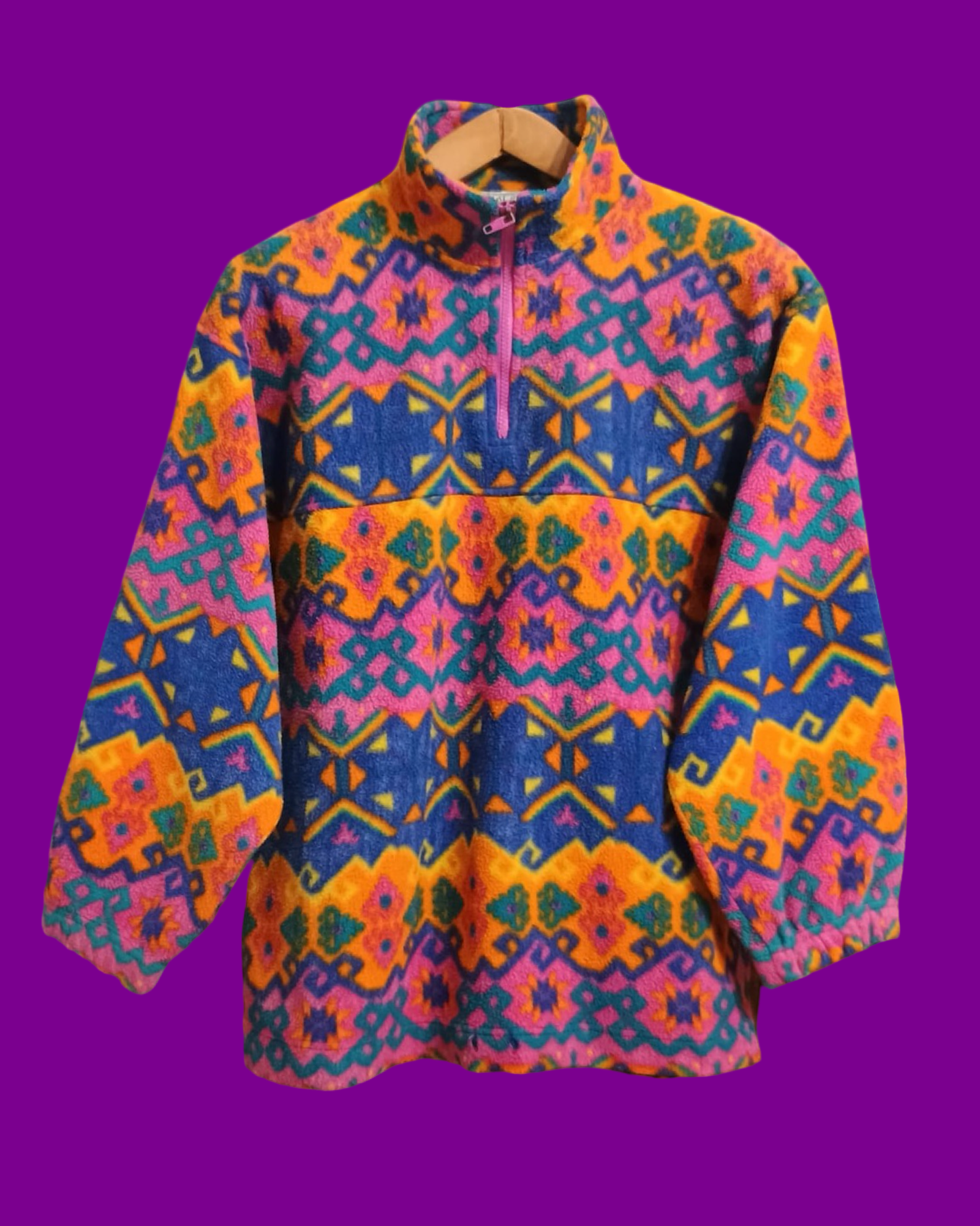 Vintage Multicolor Fantasy 90's Fleece Unisex Size L
