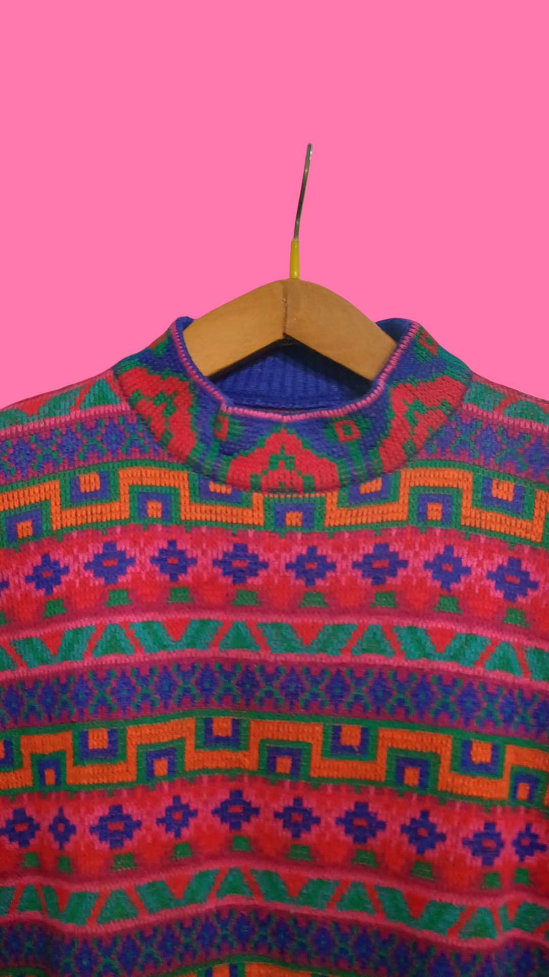 Vintage Multicolor Fantasy 90's Sweater Woman Size M