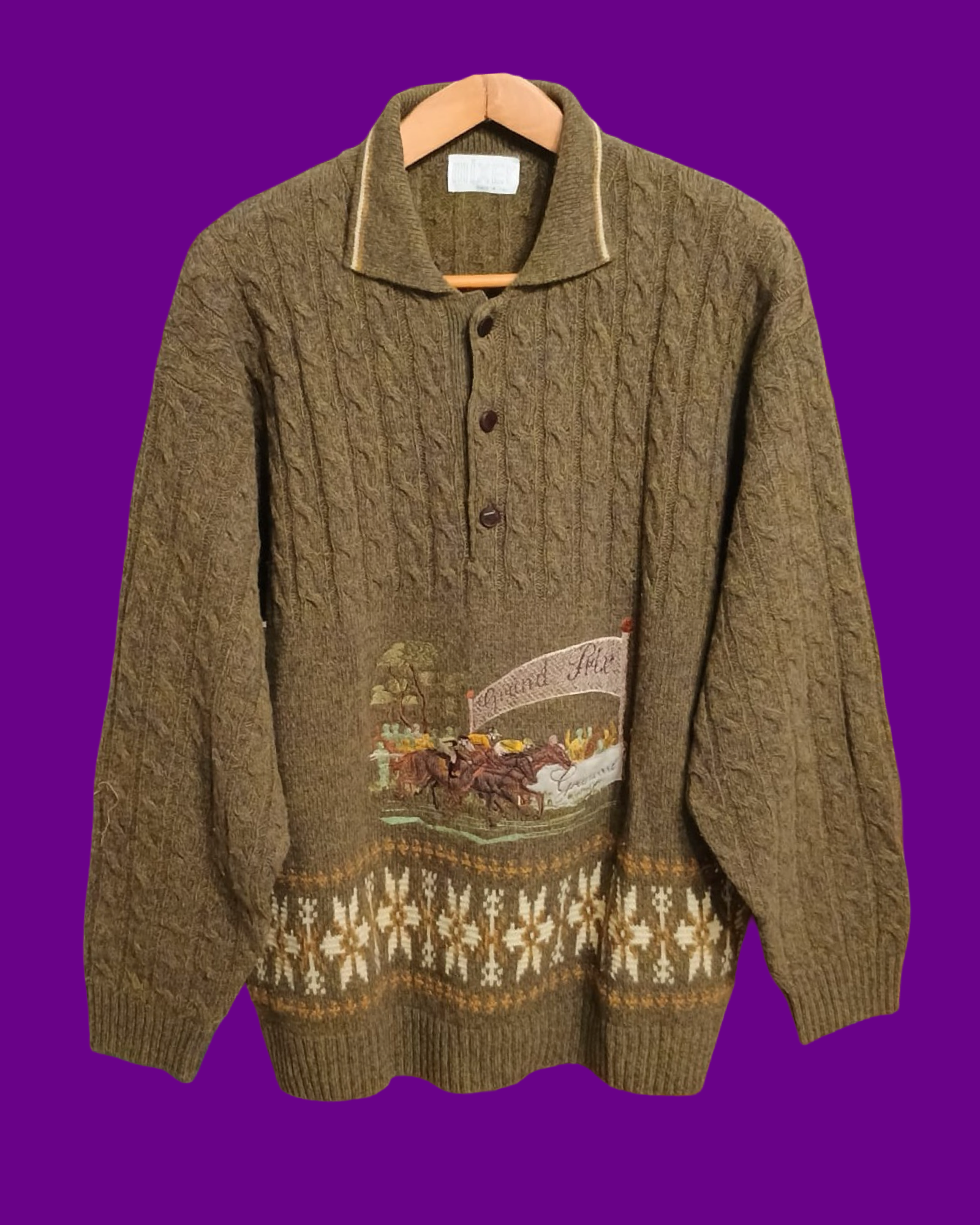 Vintage Multicolor Fantasy 90's Sweater Unisex Size XL