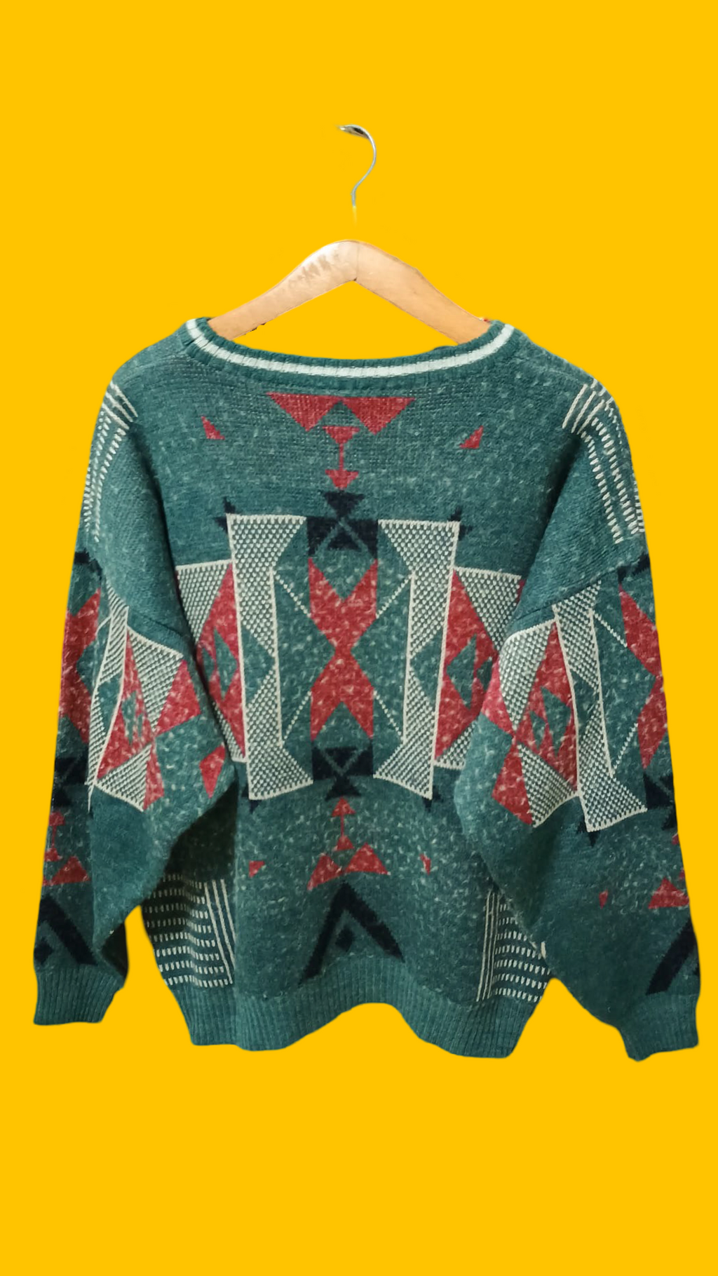 Maglione Vintage Multicolor A Fantasia Anni 90 Unisex Size M