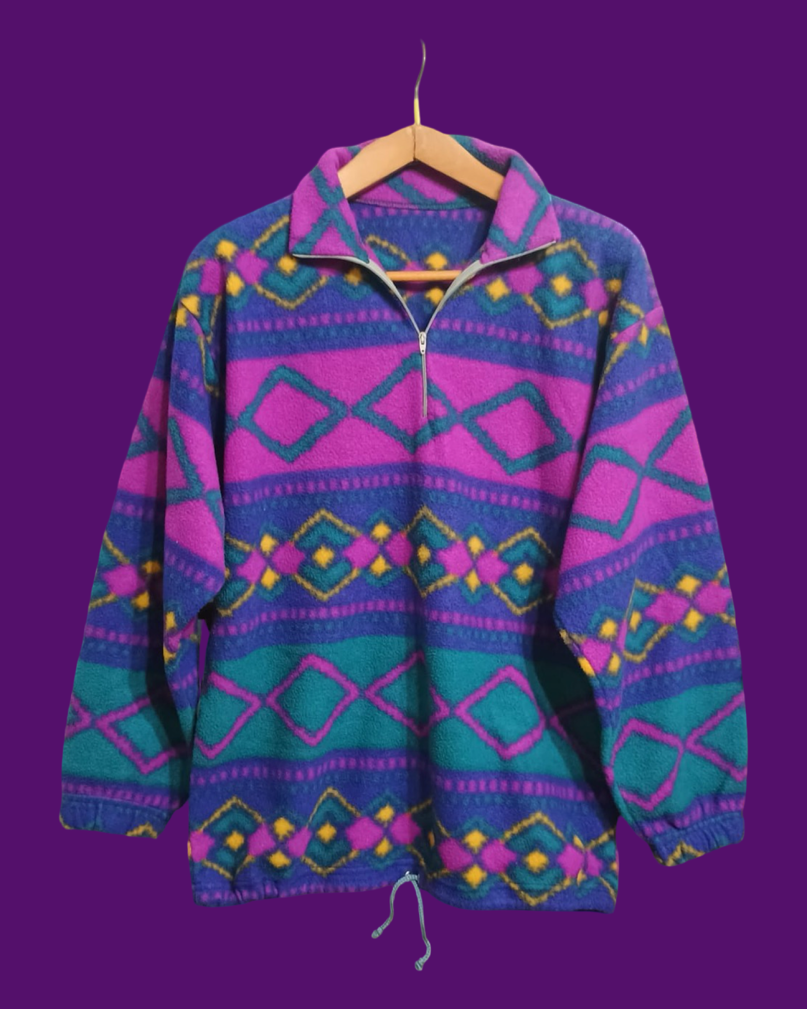 Vintage Multicolor Fantasy 90's Fleece Unisex Size L