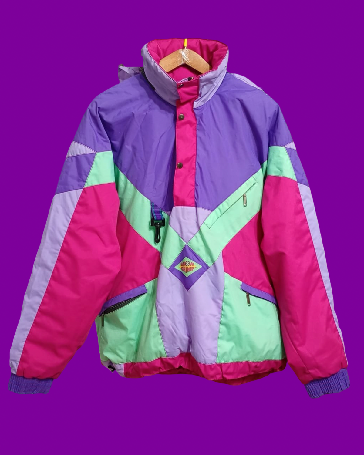 Vintage Multicolor Fantasy 90's Rare Snow Jacket Unisex Size L