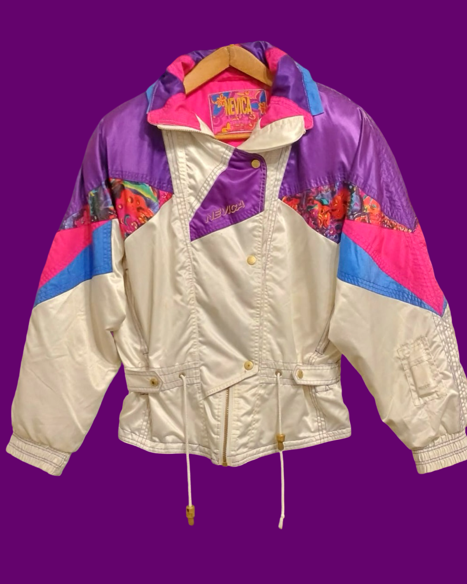 Vintage Multicolor Fantasy 90's Snow Jacket Woman Size L