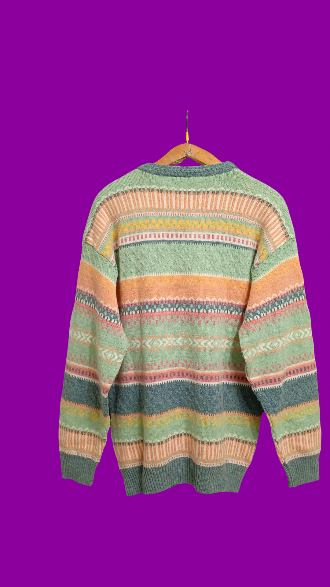 Vintage Multicolor Fantasy 90's Rare Sweater Unisex Size L