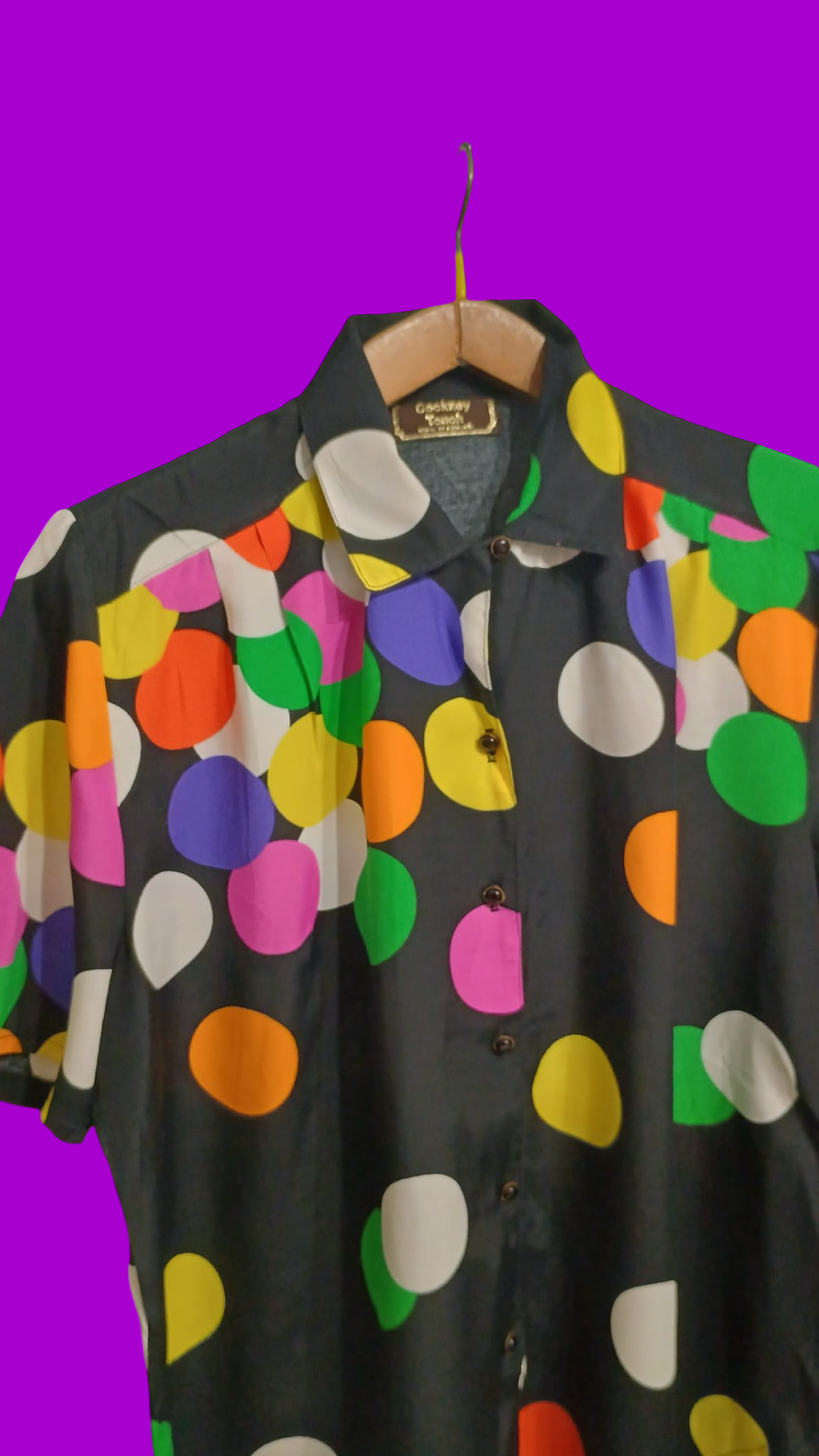 Vintage Multicolor Fantasy 90's Shirt Woman Size L