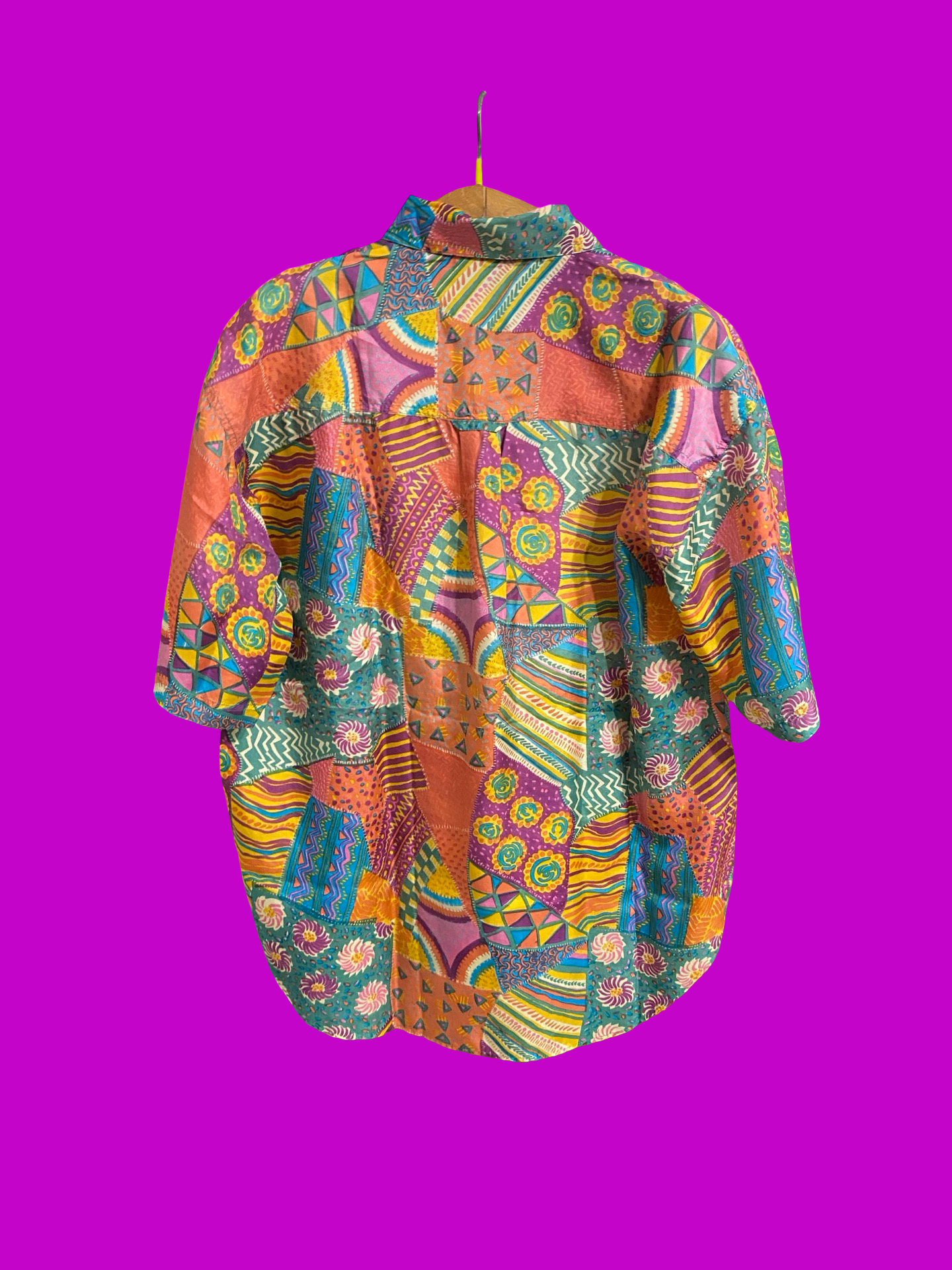 Vintage Multicolor Fantasy 90's Shirt Woman Size L