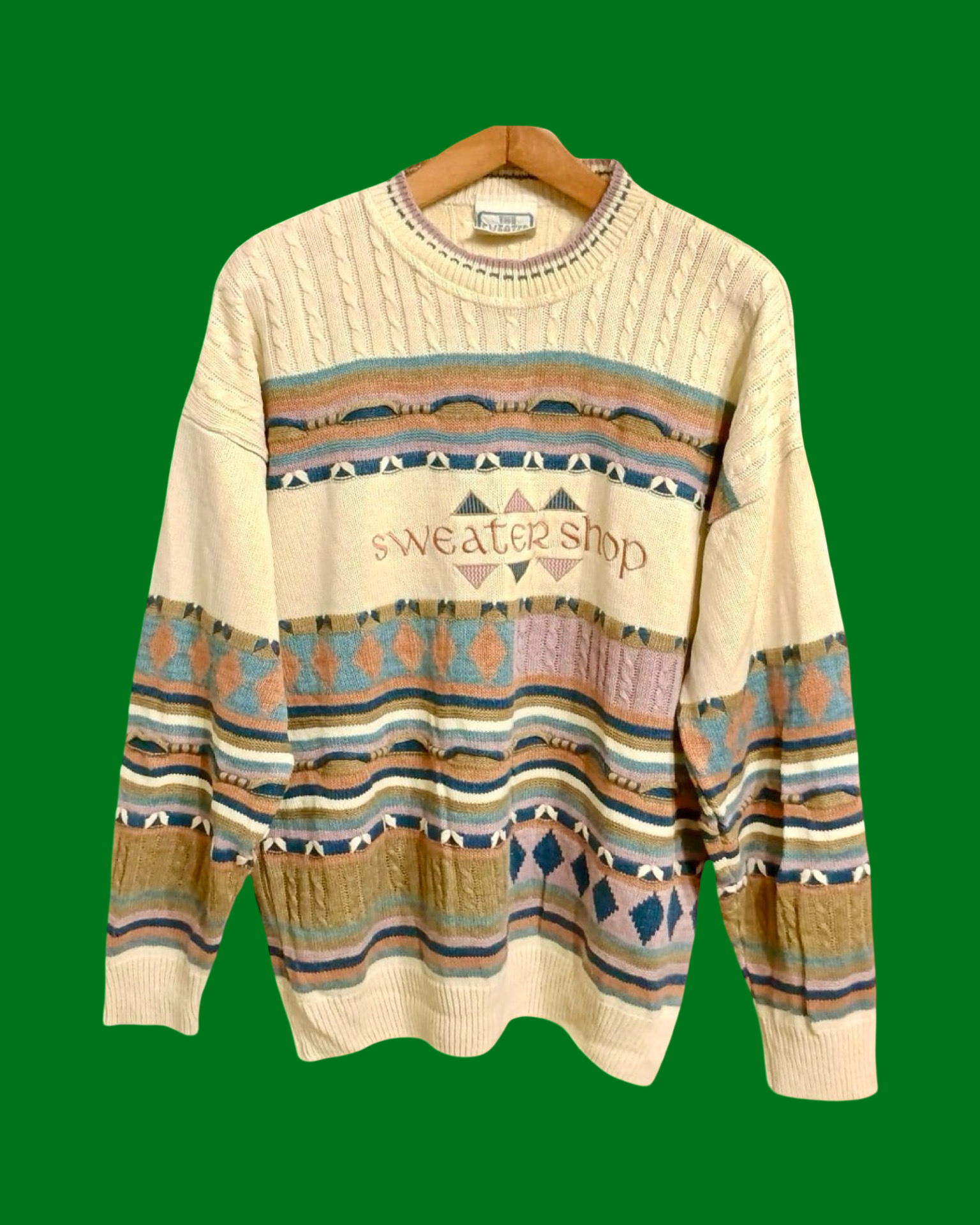 Vintage Multicolor Fantasy 90's Sweater Unisex Size L