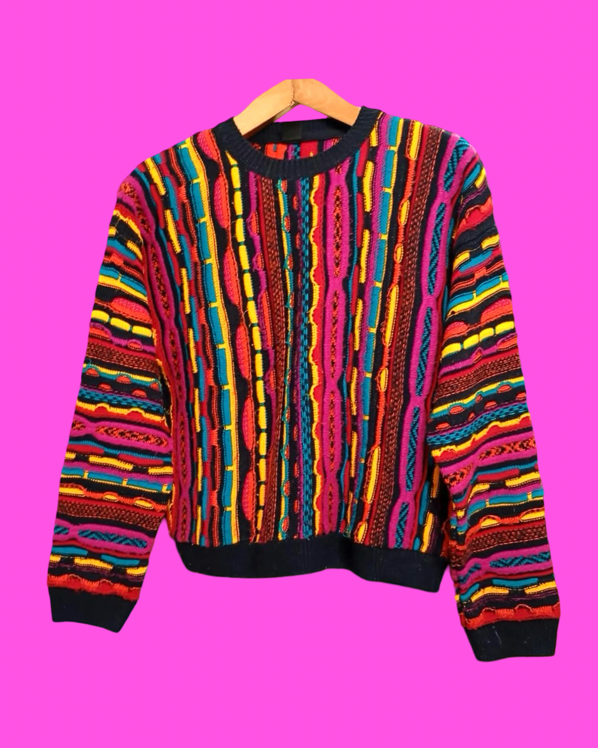 Vintage Style Multicolor Fantasy Rare Sweater Woman Size S