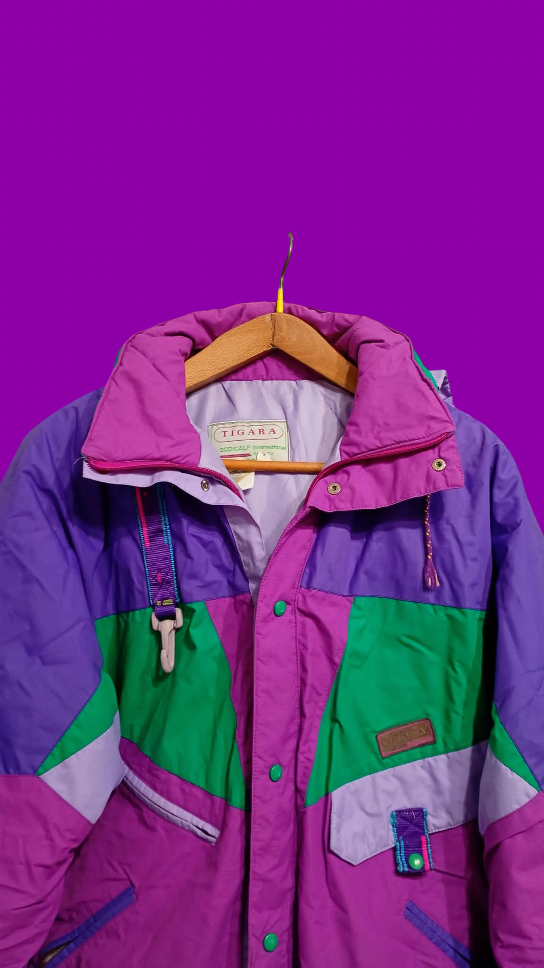Vintage Multicolor Fantasy 90's Rare Snow Jacket Unisex Size M