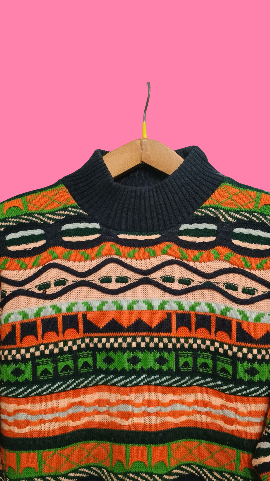 Vintage Multicolor Fantasy 90's Sweater Woman Size XL