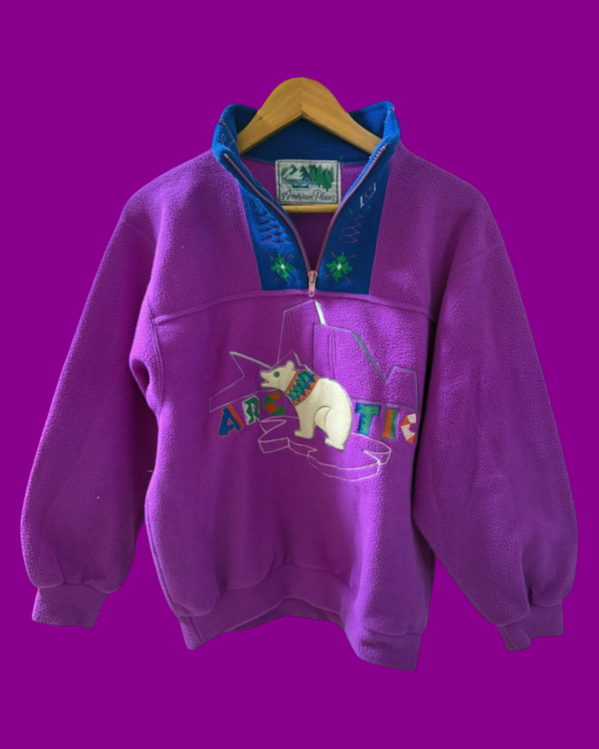 Vintage Multicolor Fantasy 90's Fleece Woman Size S
