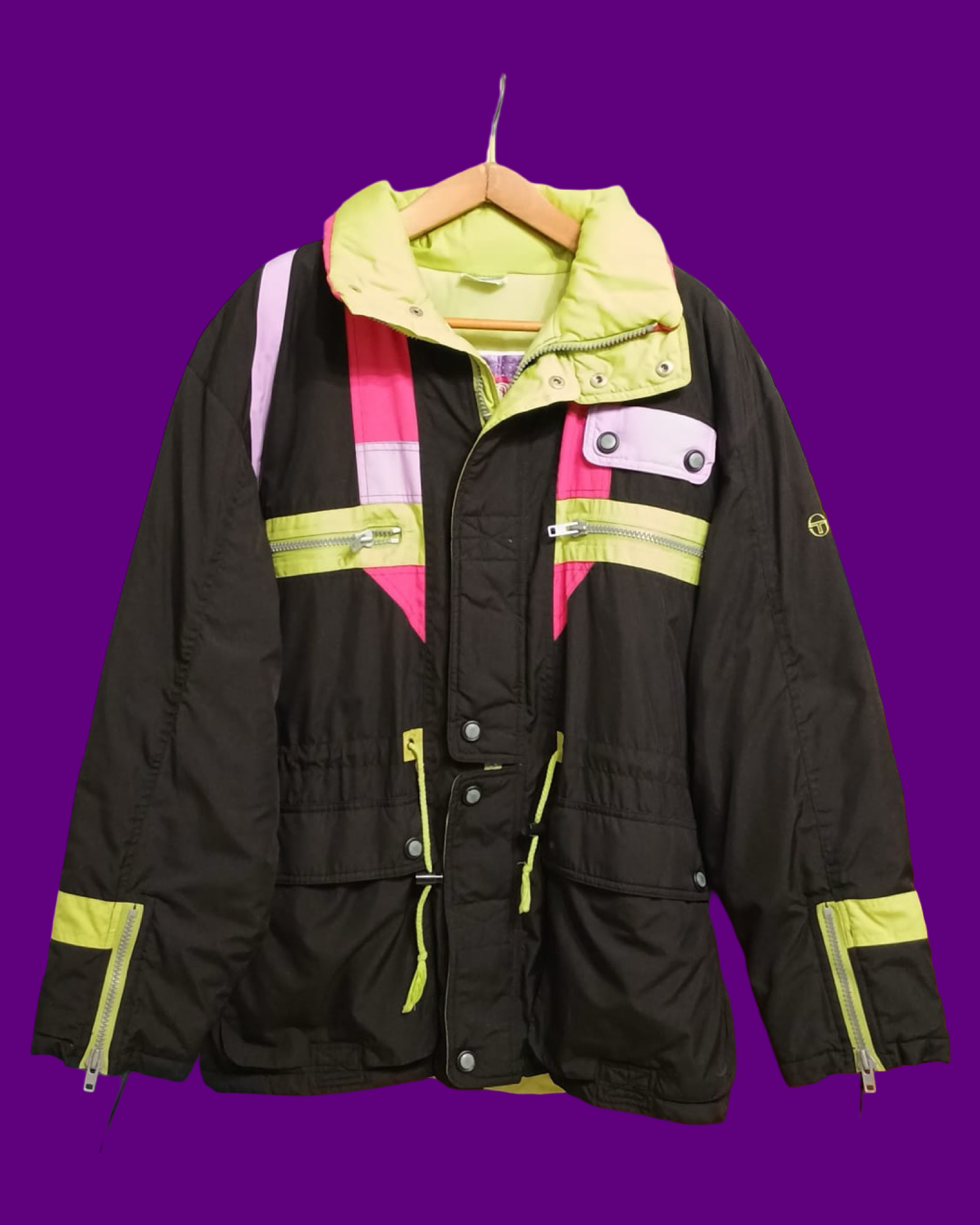 Vintage Multicolor Fantasy 90's Sergio Tacchini Snow Jacket Unisex Size L