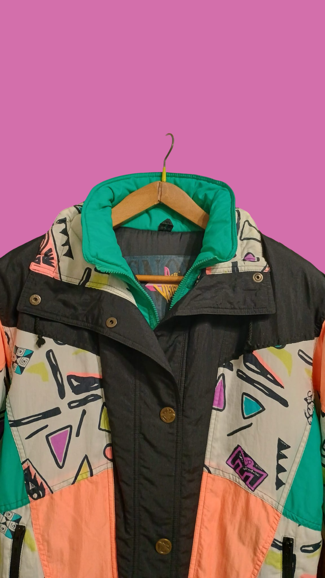 Vintage Multicolor Fantasy 90's Snow Jacket Woman Size S