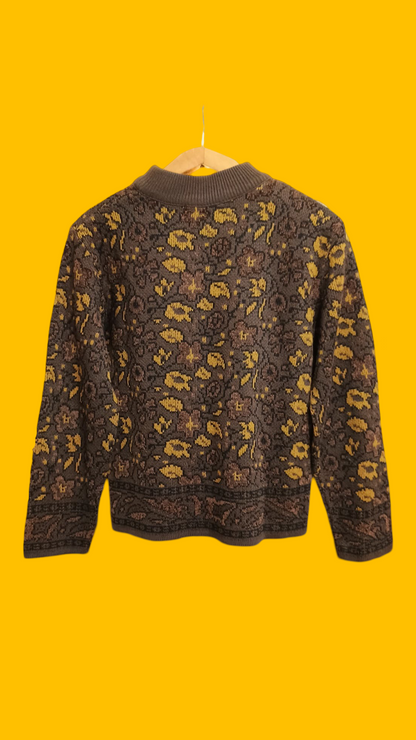 Maglione Vintage Multicolor A Fantasia Anni 90 Woman Size S
