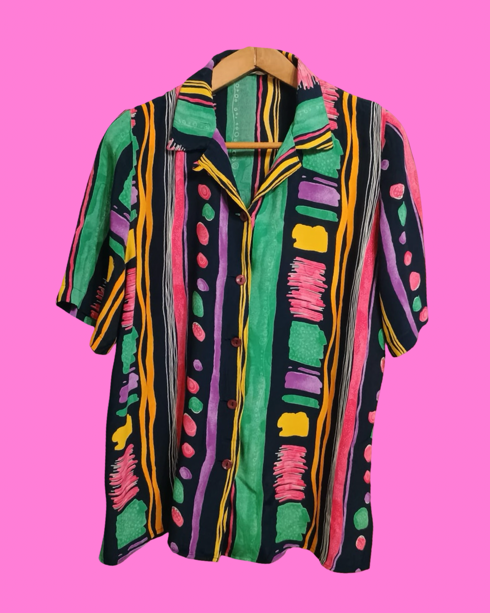 Vintage Multicolor Fantasy 90's Shirt Woman Size M